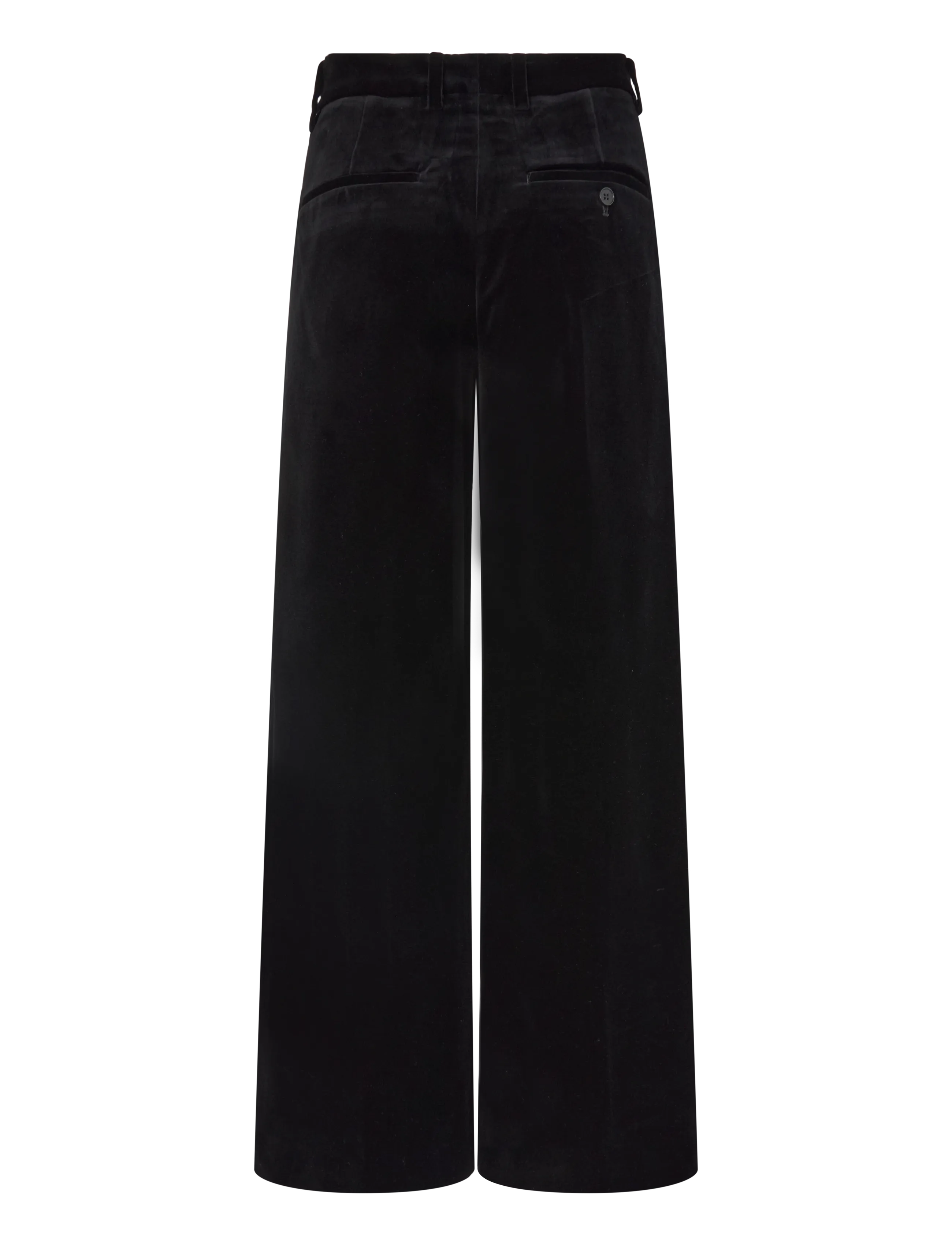 Filippa K - Harlow Velvet Trousers - wide leg trousers - black - 1