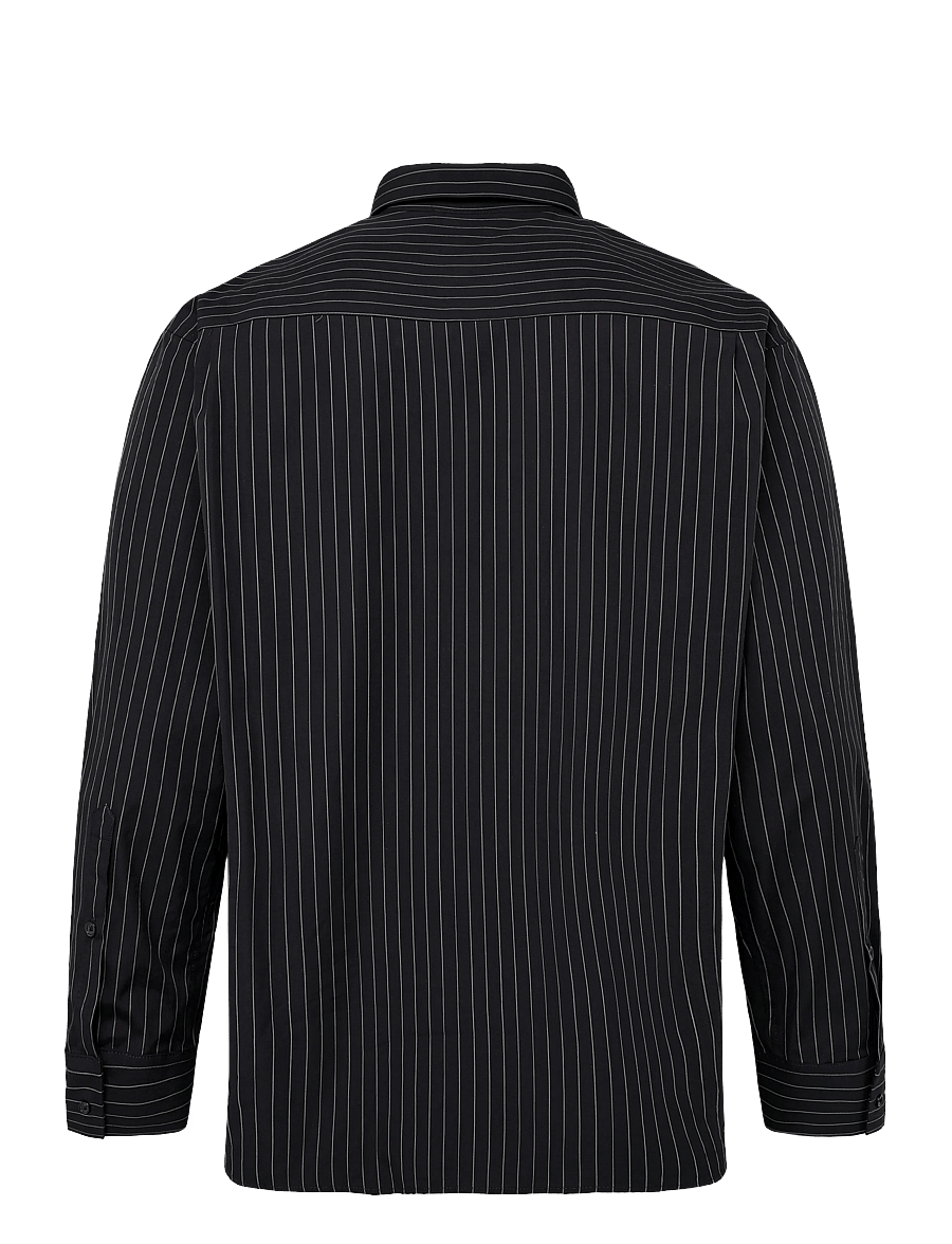 Filippa K - Sammy Poplin Pinstripe Shirt - langärmlige hemden - anthracite pinstripe - 1