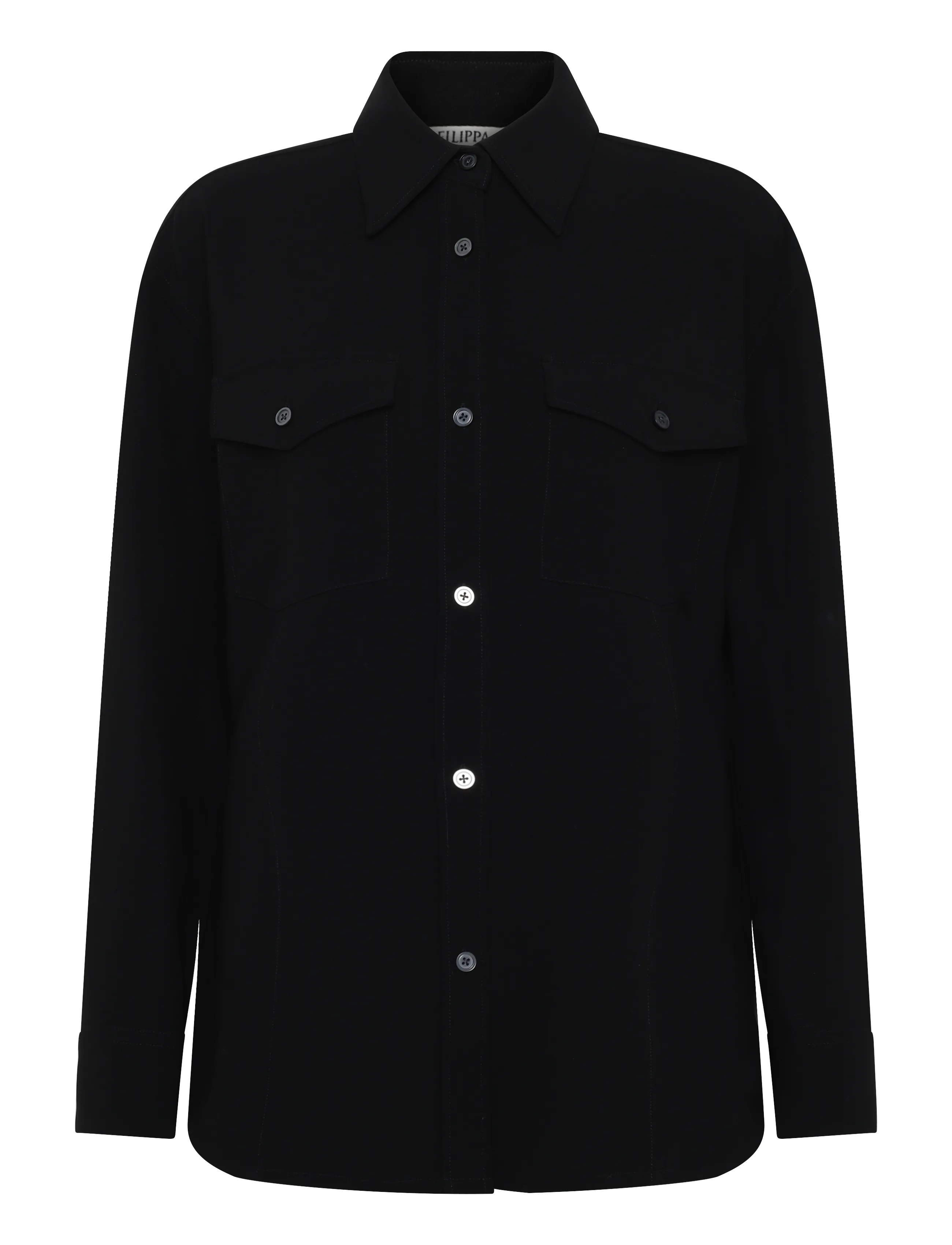 Filippa K Draped Hourglass Overshirt - Kläder - BLACK / black