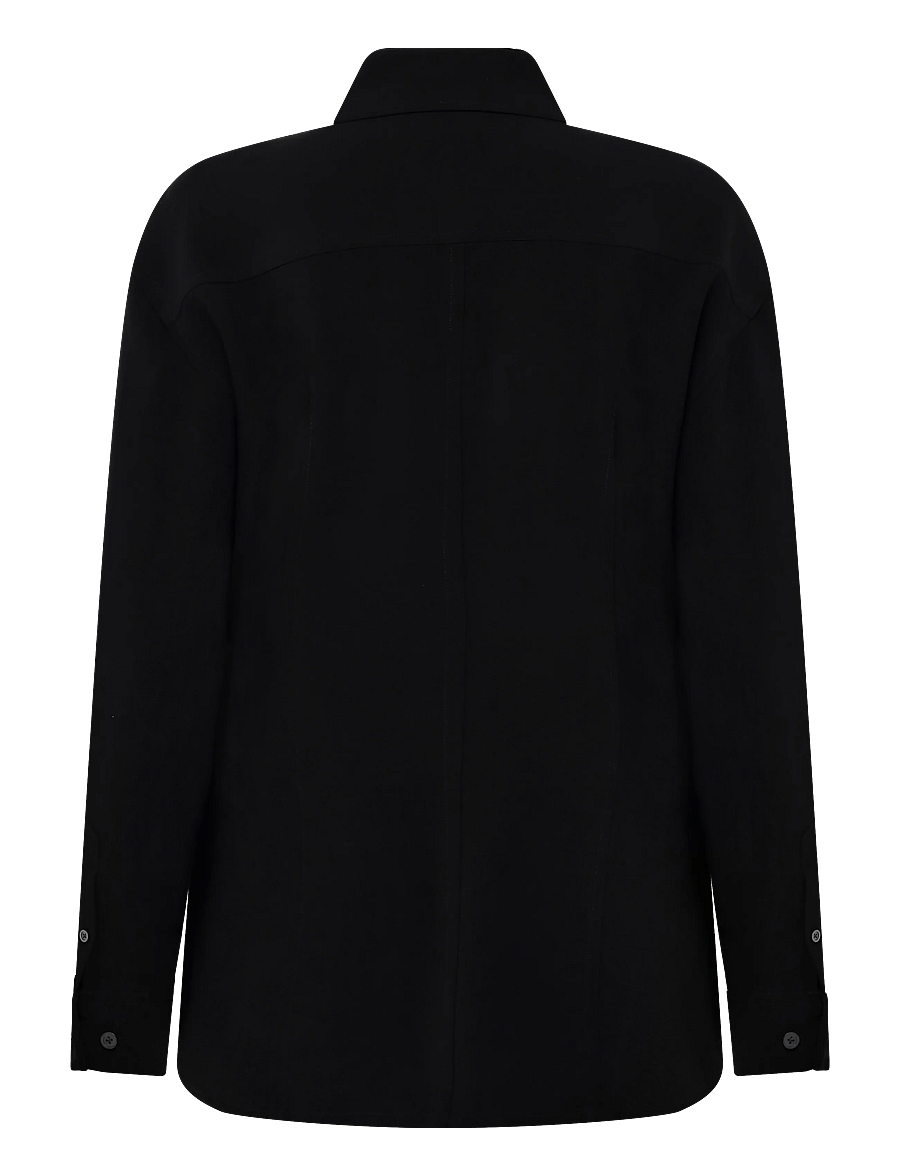 Filippa K - Draped Hourglass Overshirt - overshirts - black - 1