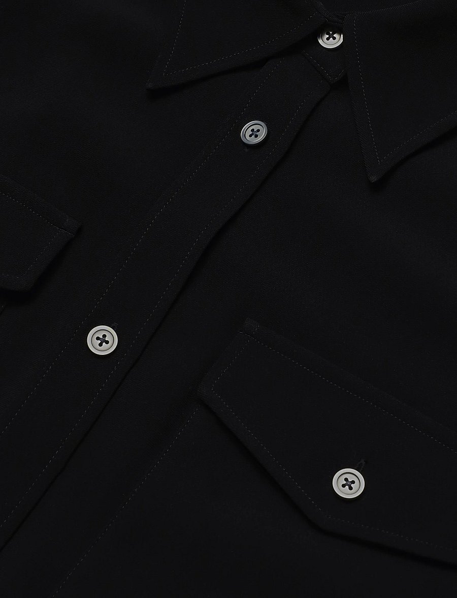 Filippa K - Draped Hourglass Overshirt - overshirts - black - 2