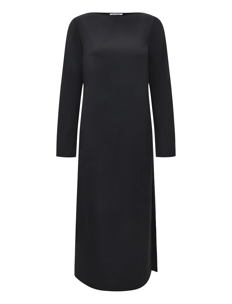 Filippa K - Naia Boatneck Dress - midikleider - black - 0