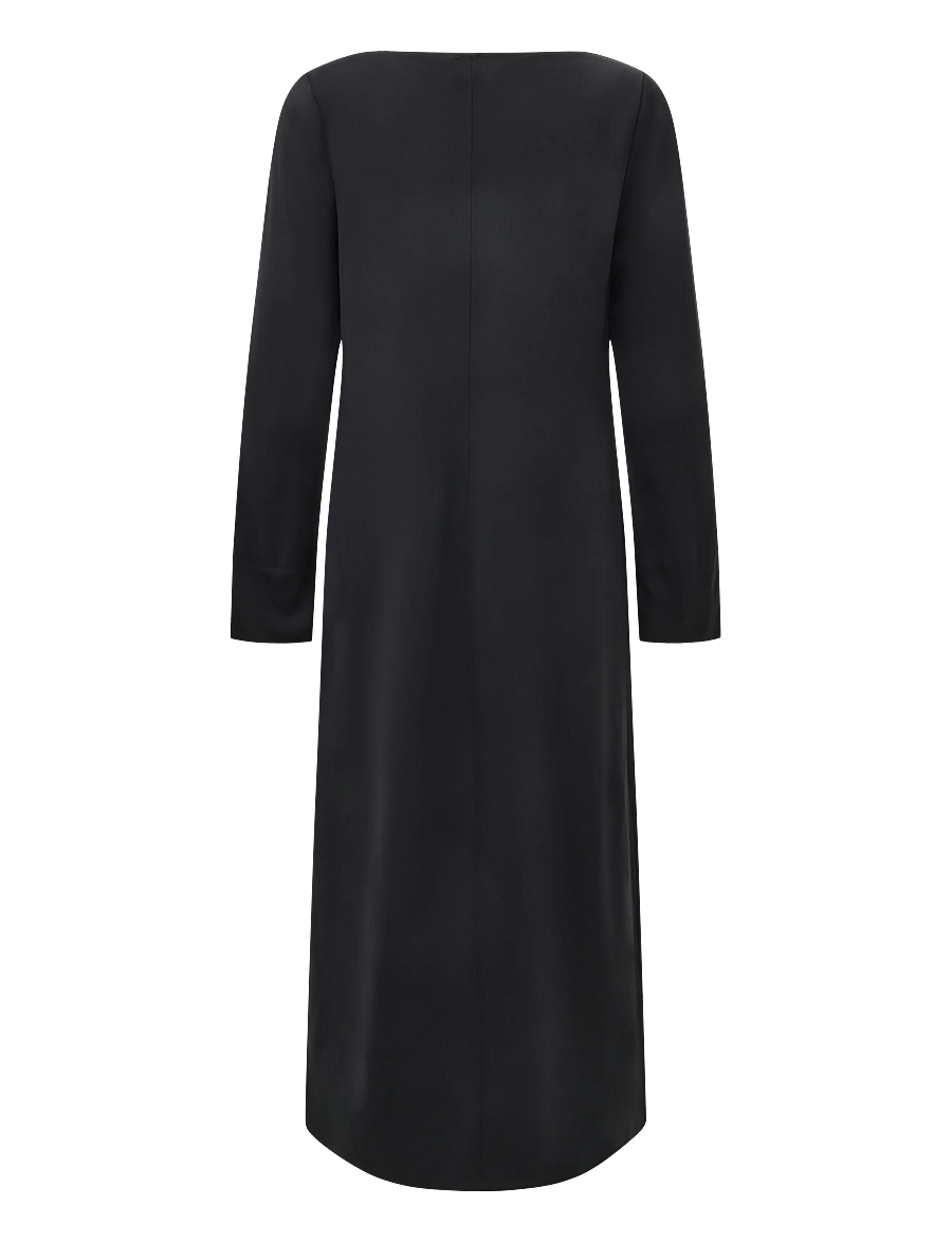 Filippa K - Naia Boatneck Dress - midikleider - black - 1
