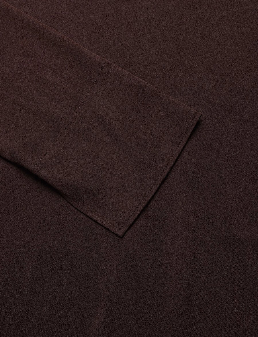 Filippa K - Naia Boatneck Dress - midikleider - dark chocolate - 3