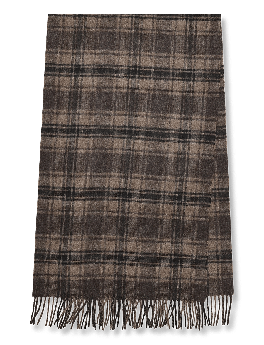 Filippa K - Merino Check Scarf - halstørklæder - brown check - 1