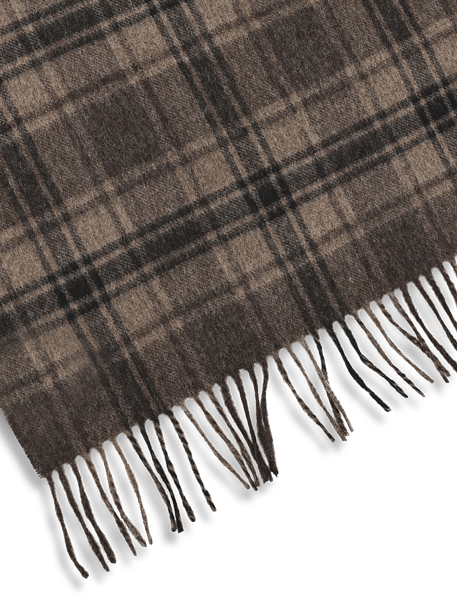 Filippa K - Merino Check Scarf - halstørklæder - brown check - 2