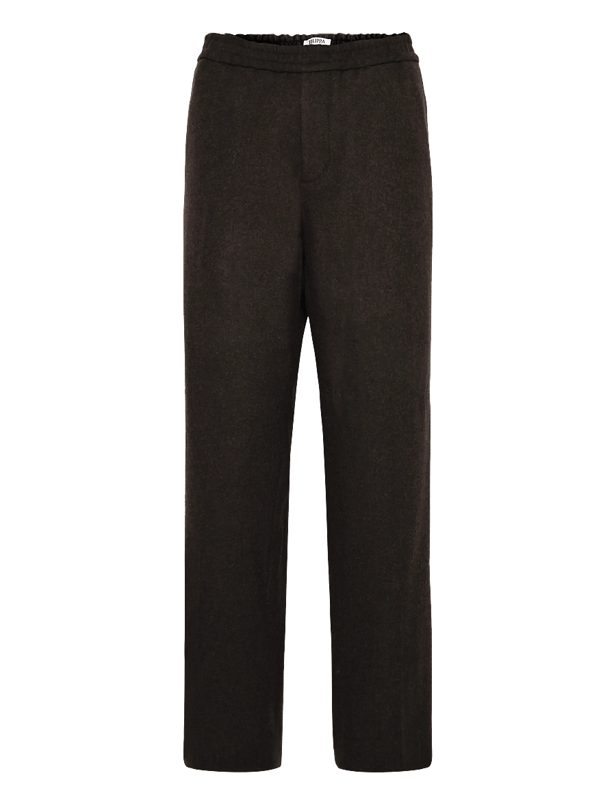 Filippa K - Theo Flannel Trousers - casual byxor - walnut brown - 0