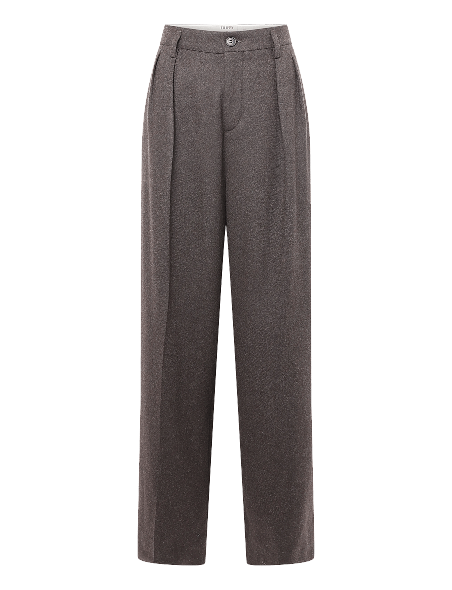 Filippa K - Milo Flannel Trousers - habitbukser - walnut brown - 1