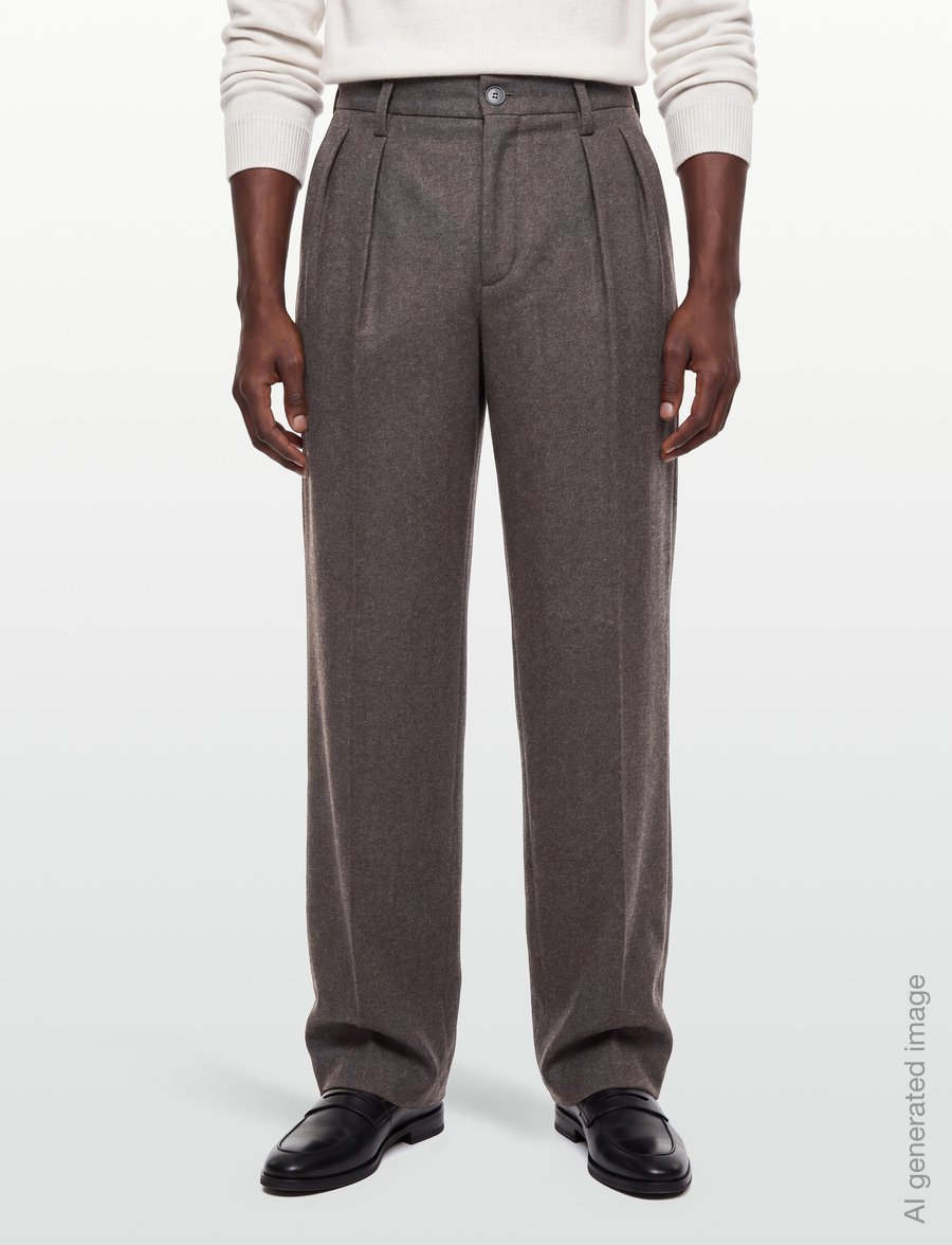 Filippa K - Milo Flannel Trousers - habitbukser - walnut brown - 3