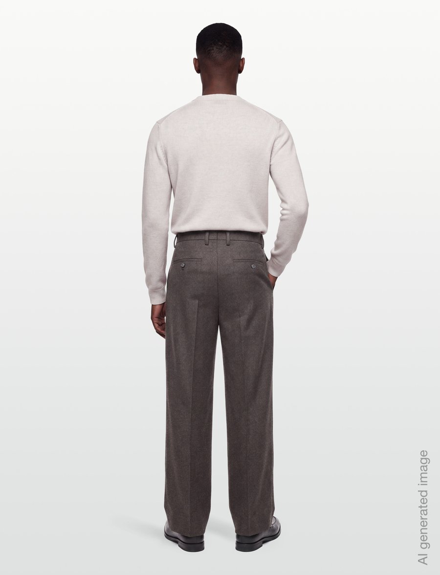 Filippa K - Milo Flannel Trousers - habitbukser - walnut brown - 4