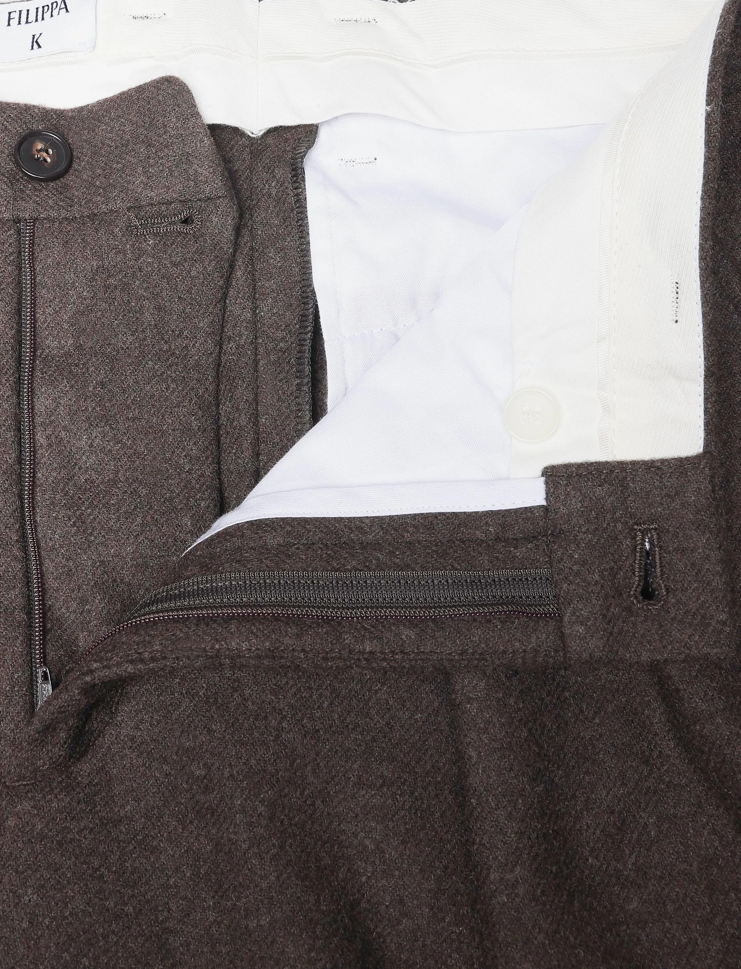 Filippa K - Milo Flannel Trousers - walnut brown - 2
