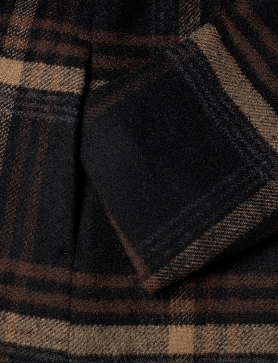 Filippa K - Alyssa Check Coat - winter jackets - black/ brown check - 3