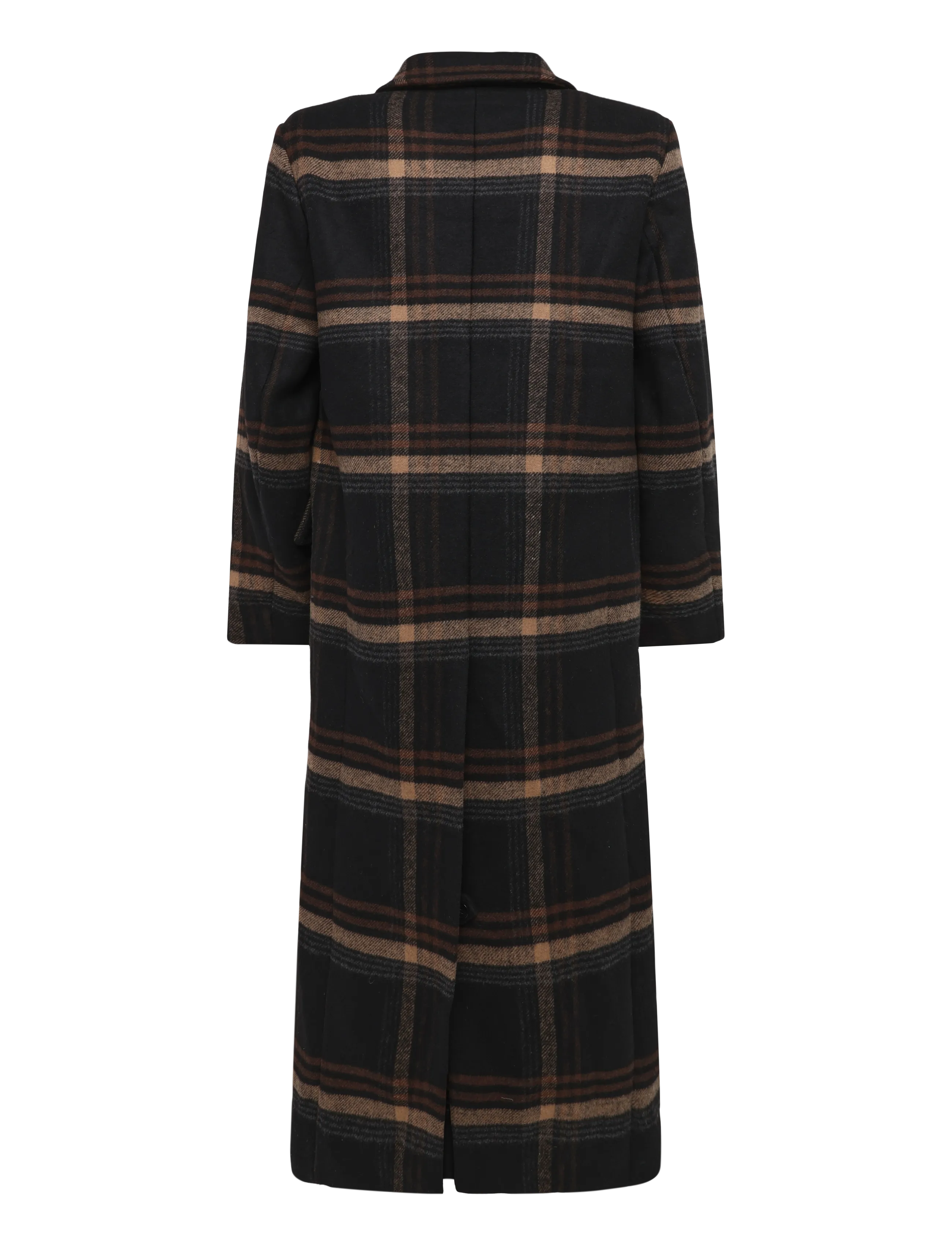 Filippa K - Damian Check Wool Coat - wool coats - black/ brown check - 1