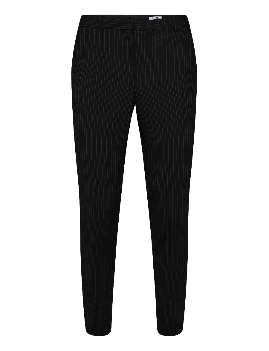 Filippa K - Emma Cropped Pinstripe Trouser - pidulikud püksid - black - 0