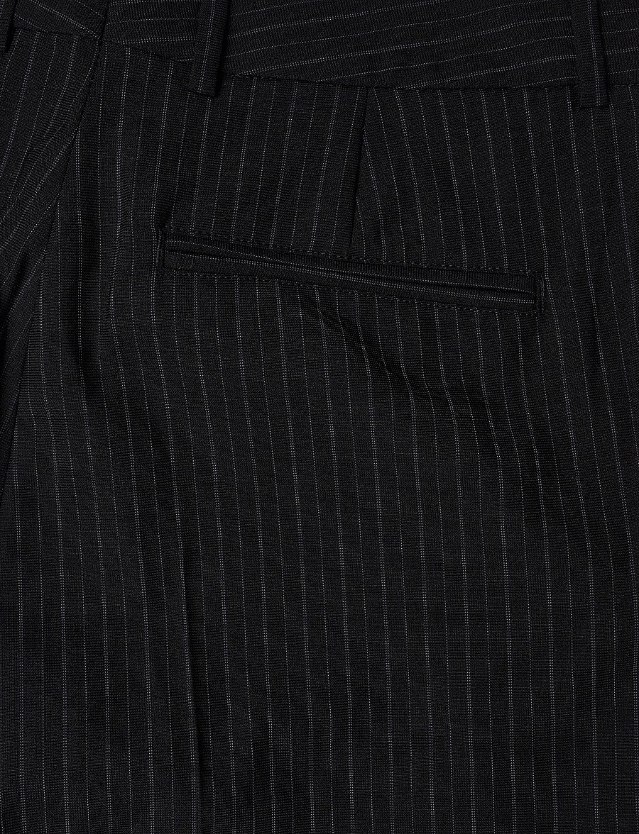 Filippa K - Emma Cropped Pinstripe Trouser - pidulikud püksid - black - 2
