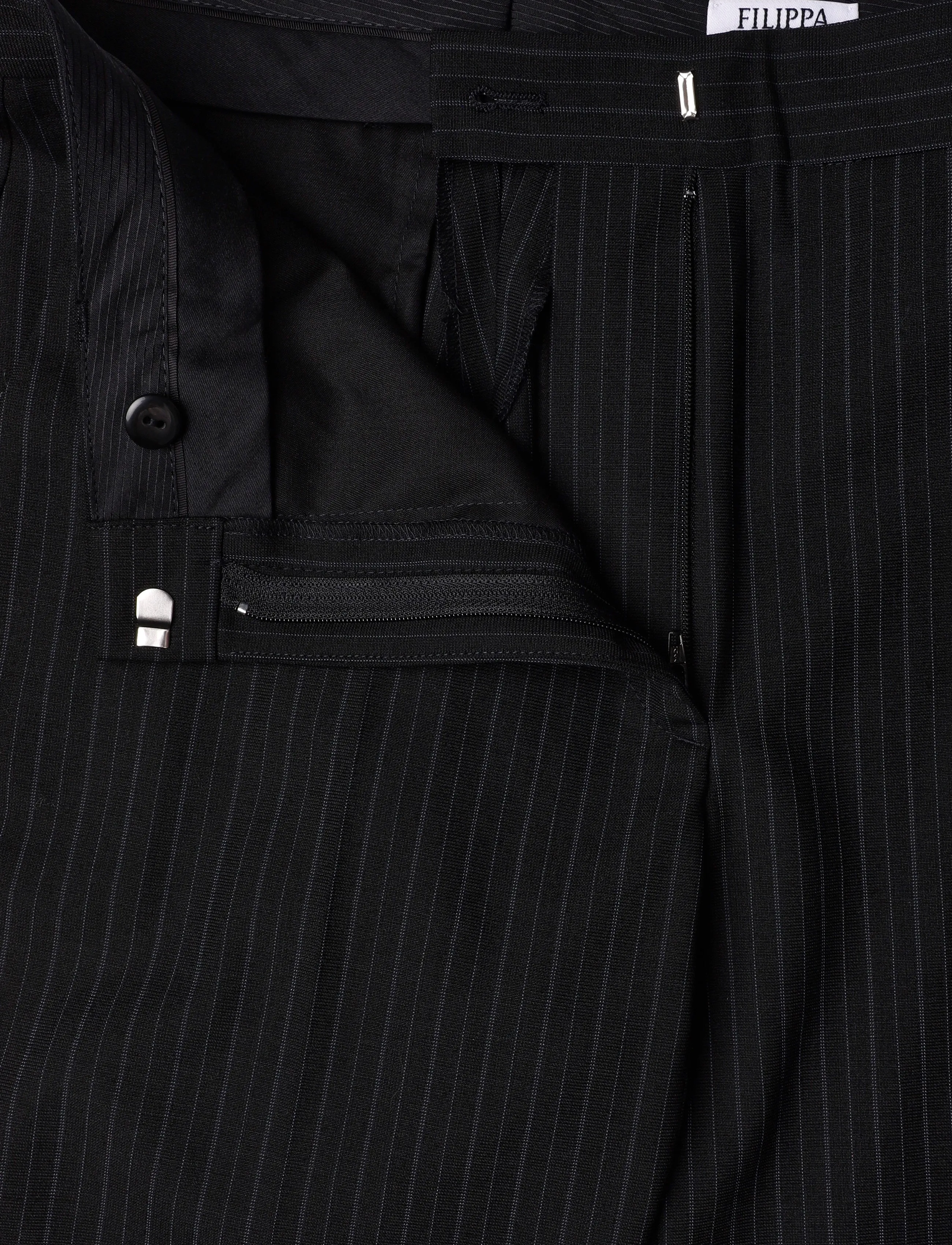 Filippa K - Emma Cropped Pinstripe Trouser - black - 3