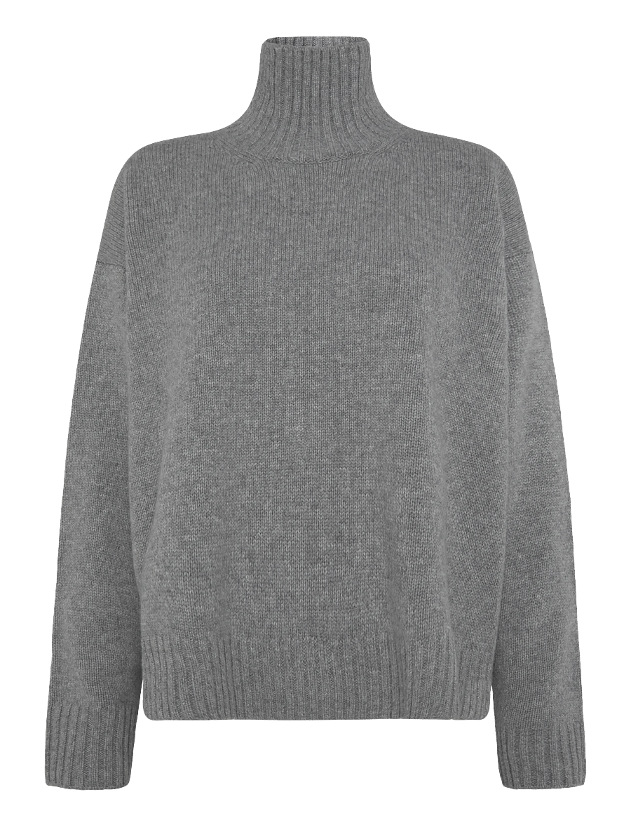 Filippa K - Wool Cashmere Turtleneck Sweat - rollkragenpullover - grey melange - 0