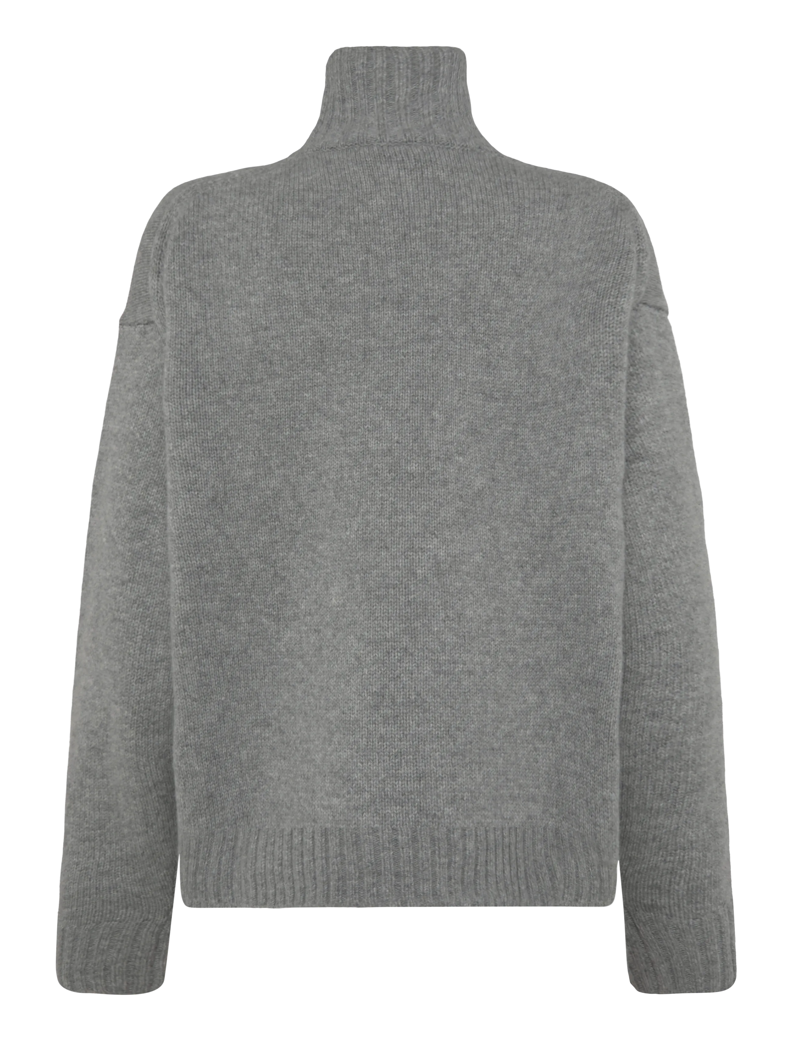 Filippa K - Wool Cashmere Turtleneck Sweat - rollkragenpullover - grey melange - 1