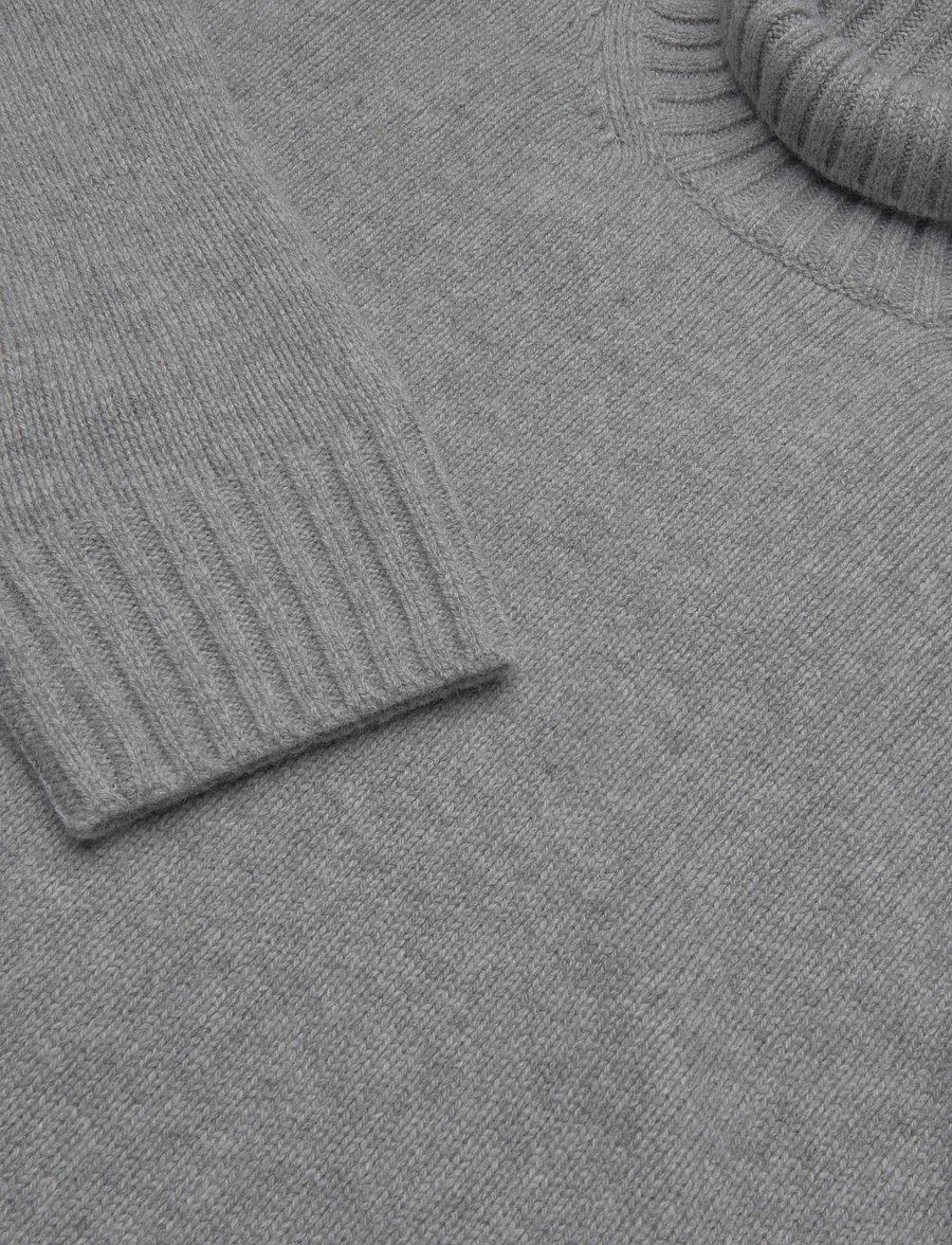 Filippa K - Wool Cashmere Turtleneck Sweat - rollkragenpullover - grey melange - 2