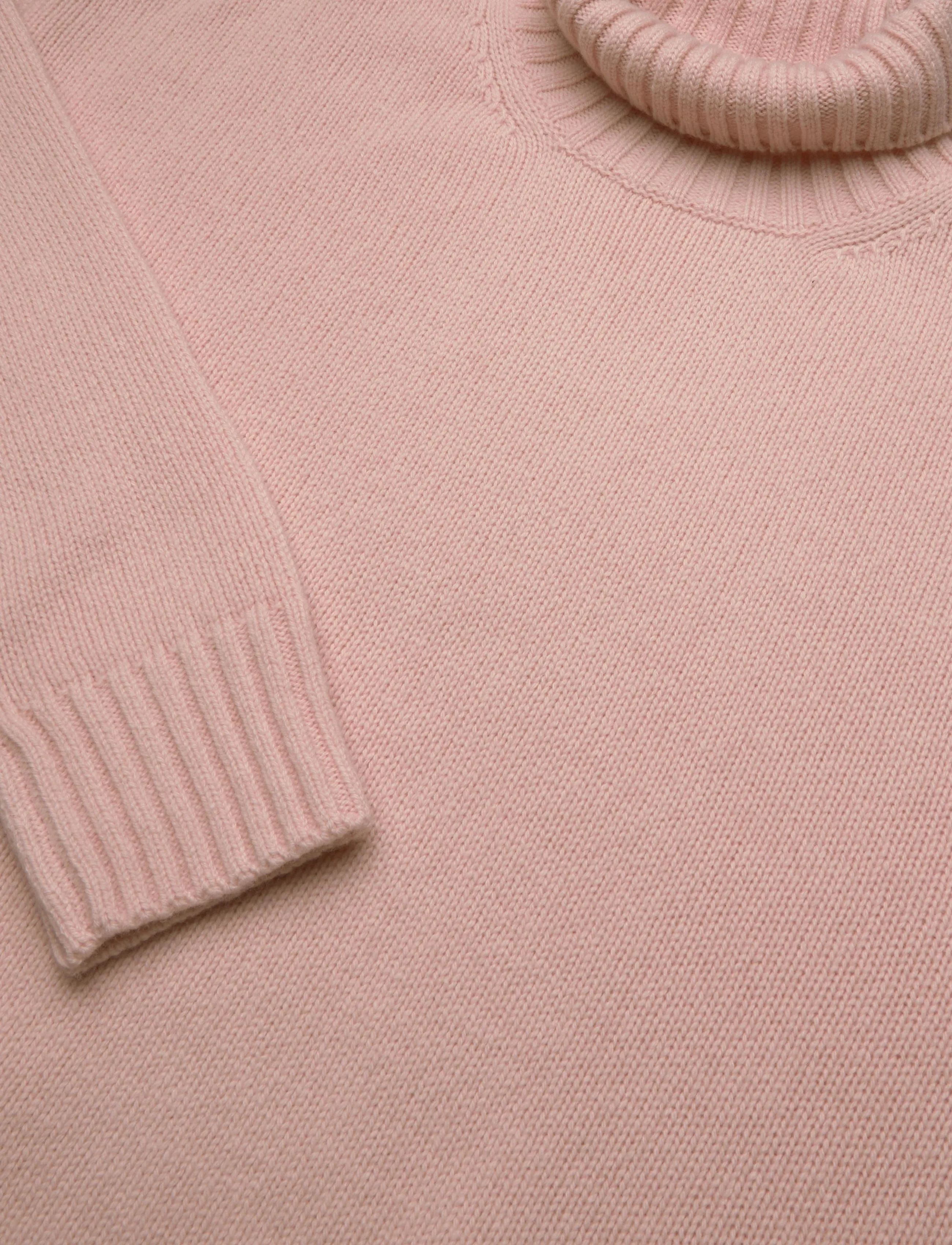 Filippa K - Wool Cashmere Turtleneck Sweat - turtlenecks - soft rose - 2