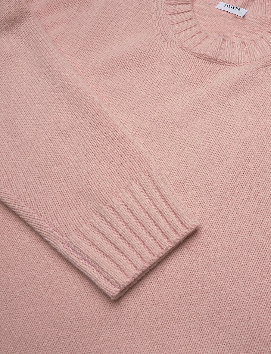 Filippa K - Wool Cashmere Sweater - sweaters - soft rose - 2