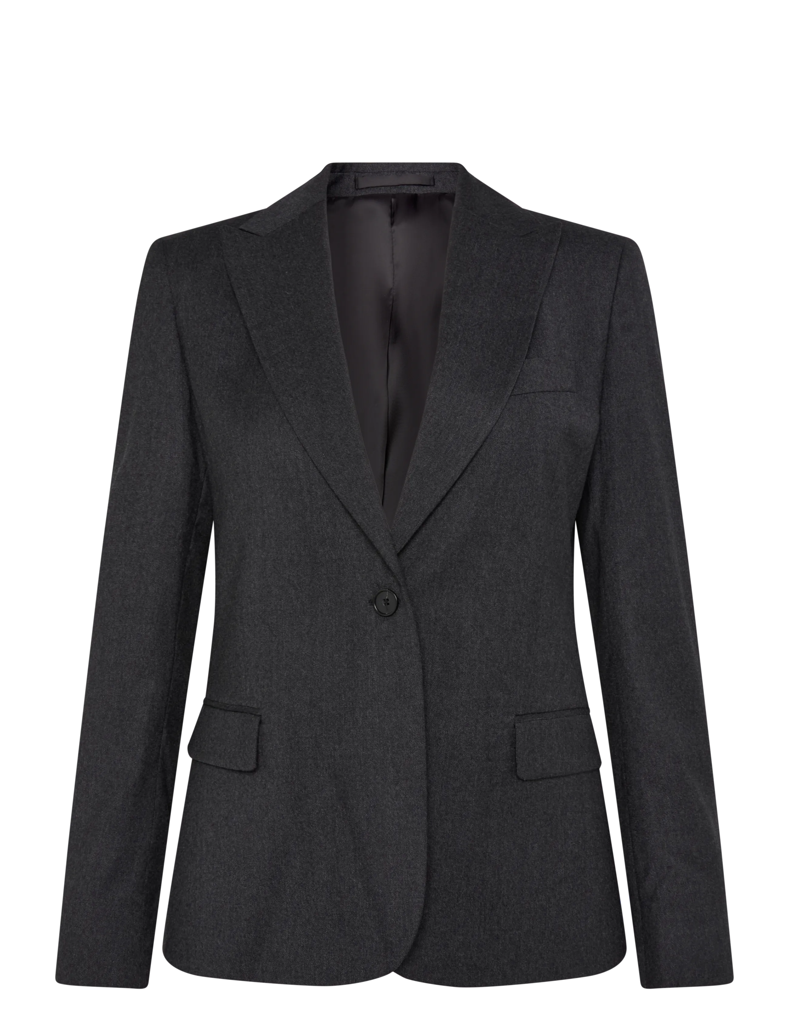 Filippa K Sasha Flannel Blazer - Blazers - DARK GREY MELANGE / grey