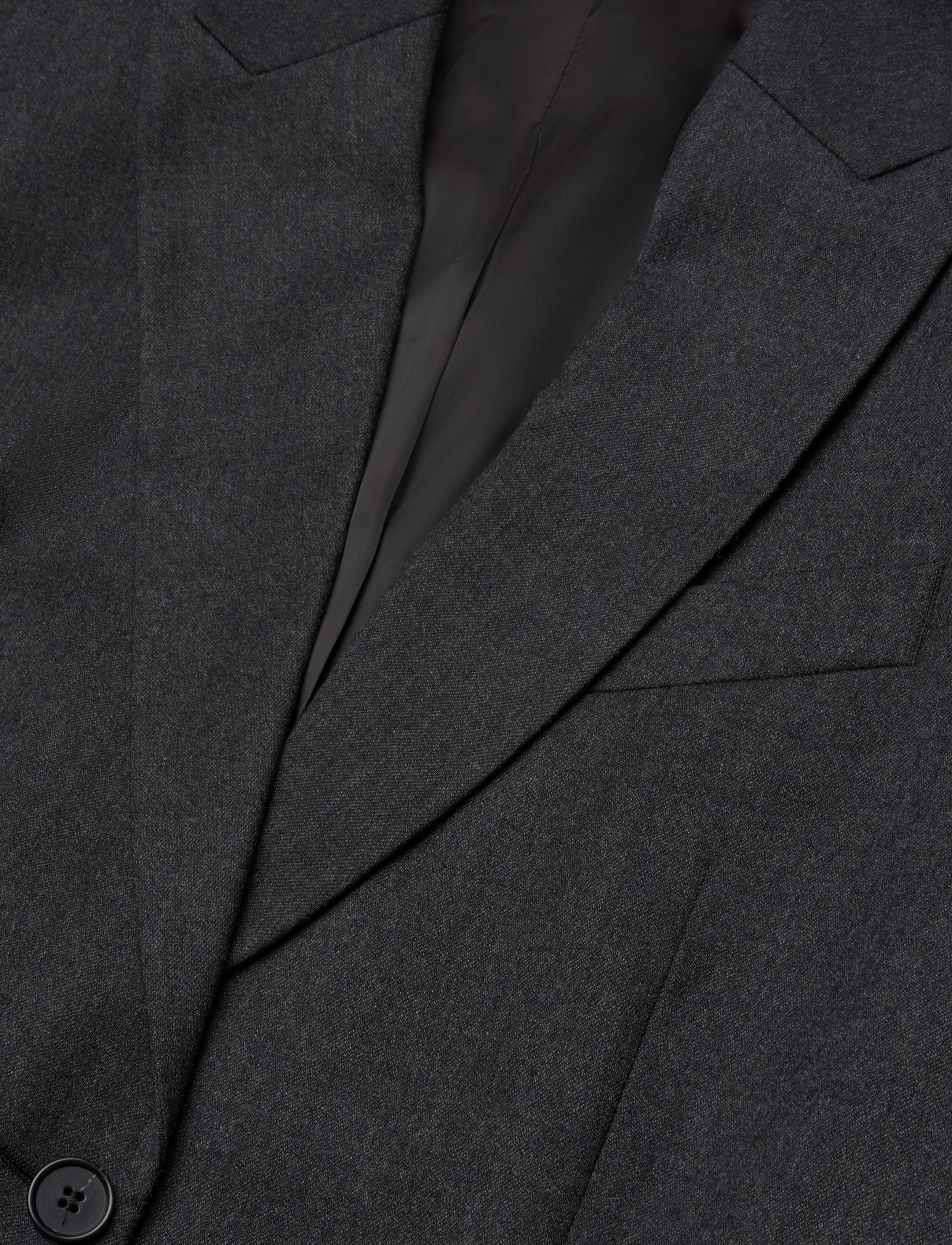 Filippa K - Sasha Flannel Blazer - single breasted blazers - dark grey melange - 2