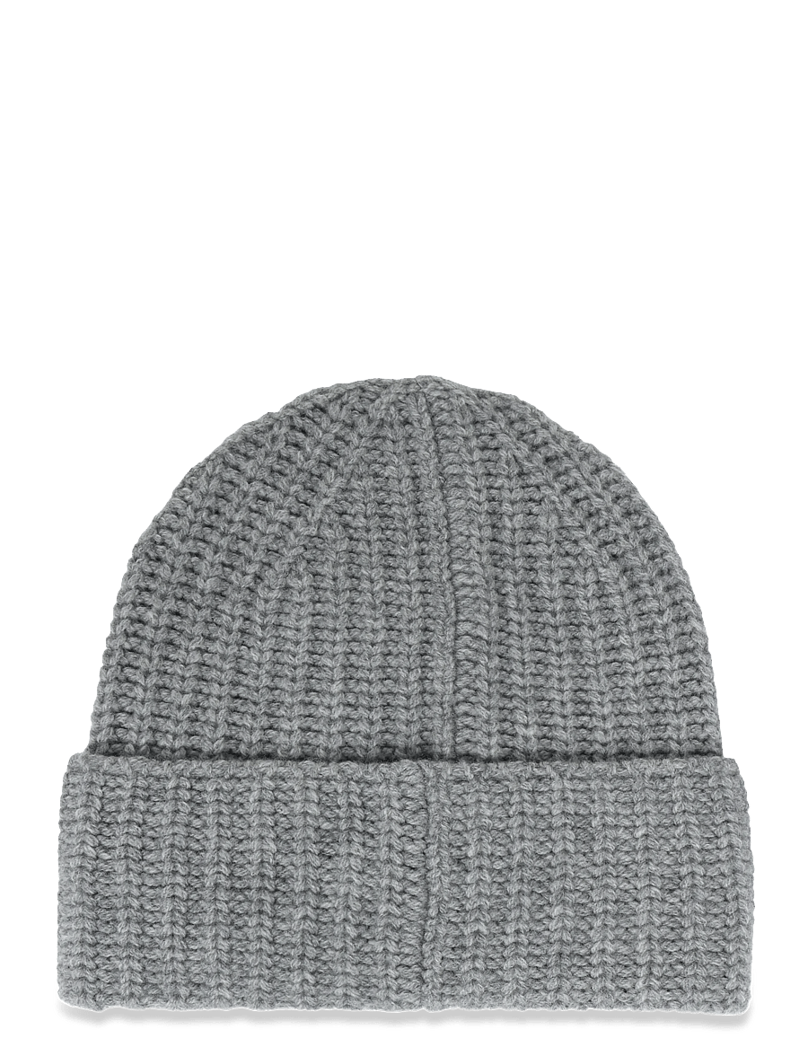 Filippa K - Wool Cashmere Rib Hat - mössor - grey melange - 0