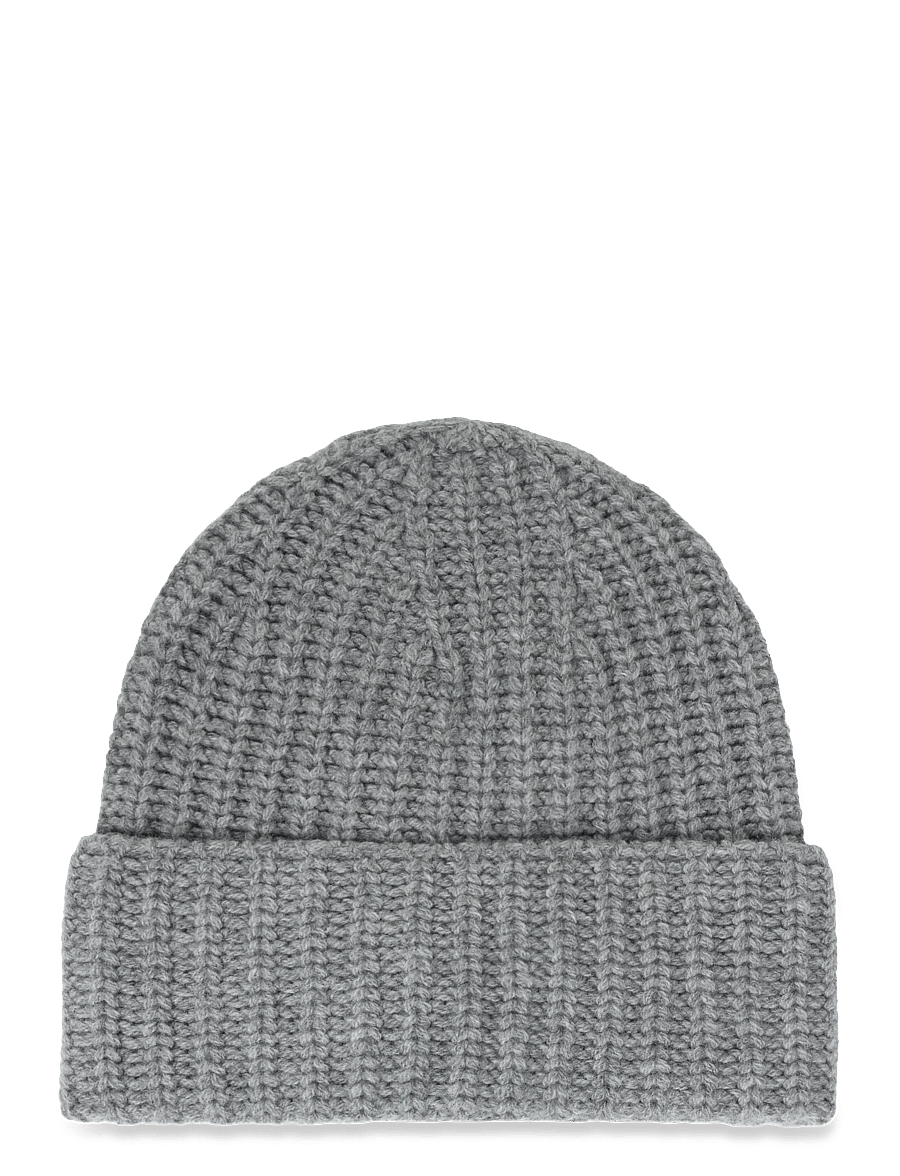 Filippa K - Wool Cashmere Rib Hat - mössor - grey melange - 1