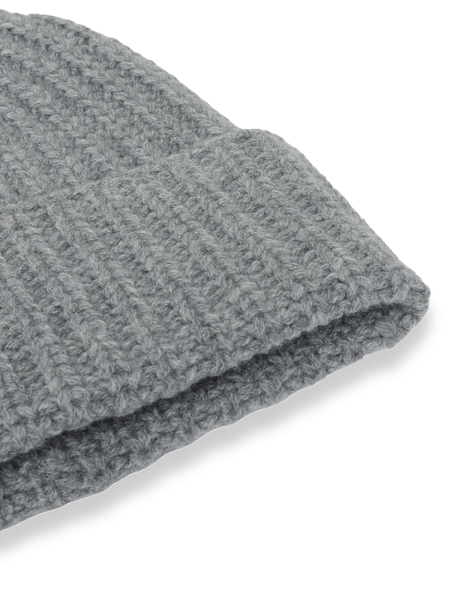 Filippa K - Wool Cashmere Rib Hat - mössor - grey melange - 2