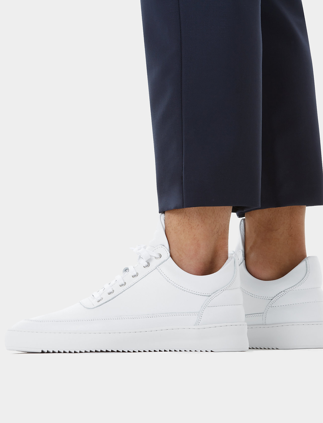 Filling Pieces - Low Top Ripple Nappa All White - lave sneakers - white - 0