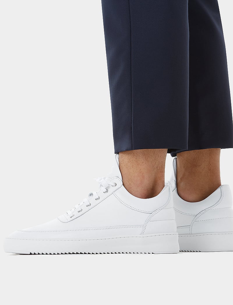 Filling Pieces - Low Top Ripple Nappa All White - låga sneakers - white - 0