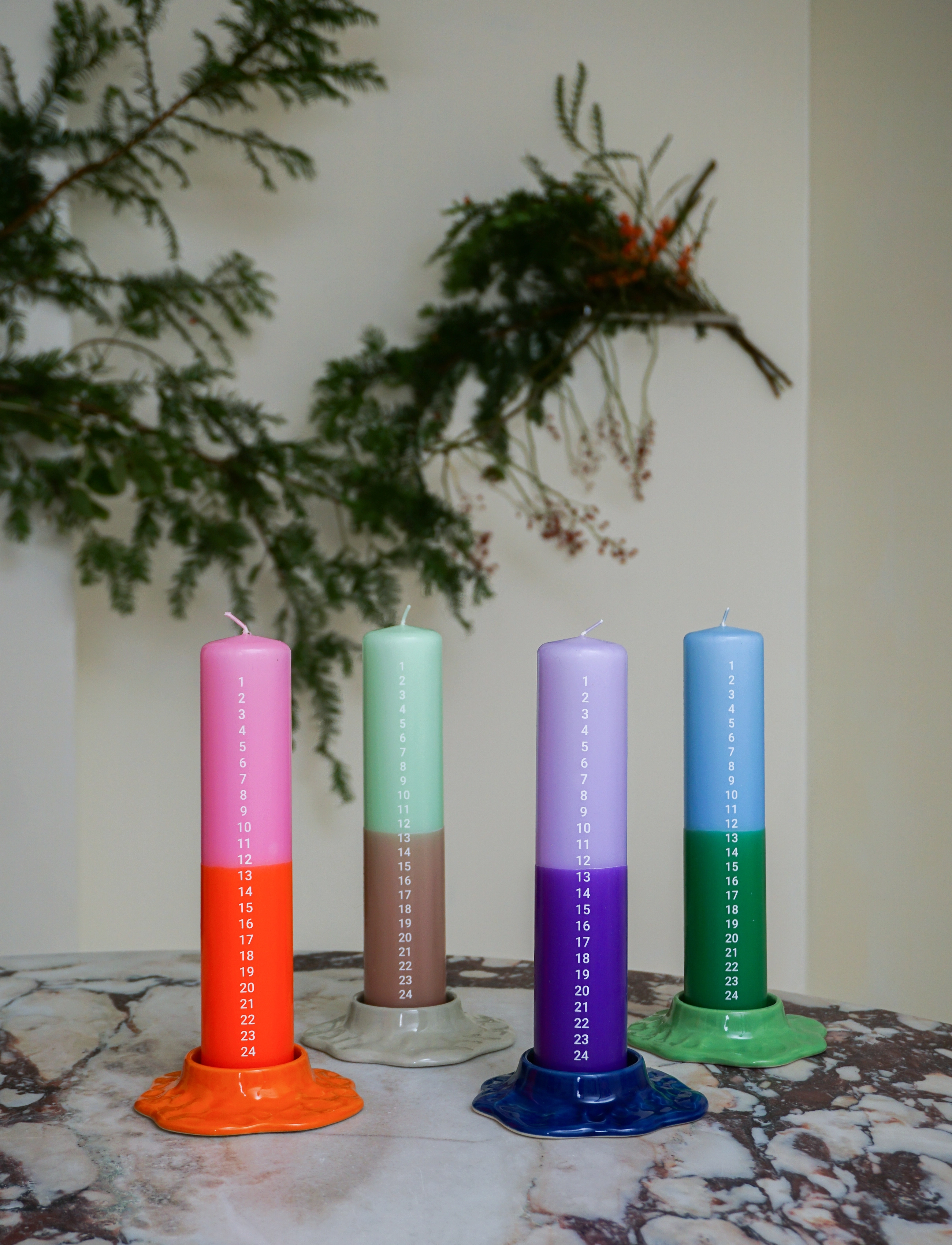Finders Keepers Mauna Candle Holder, One Size, Candlesticks & Lanterns, Orange - Tealight Holders, Homeware