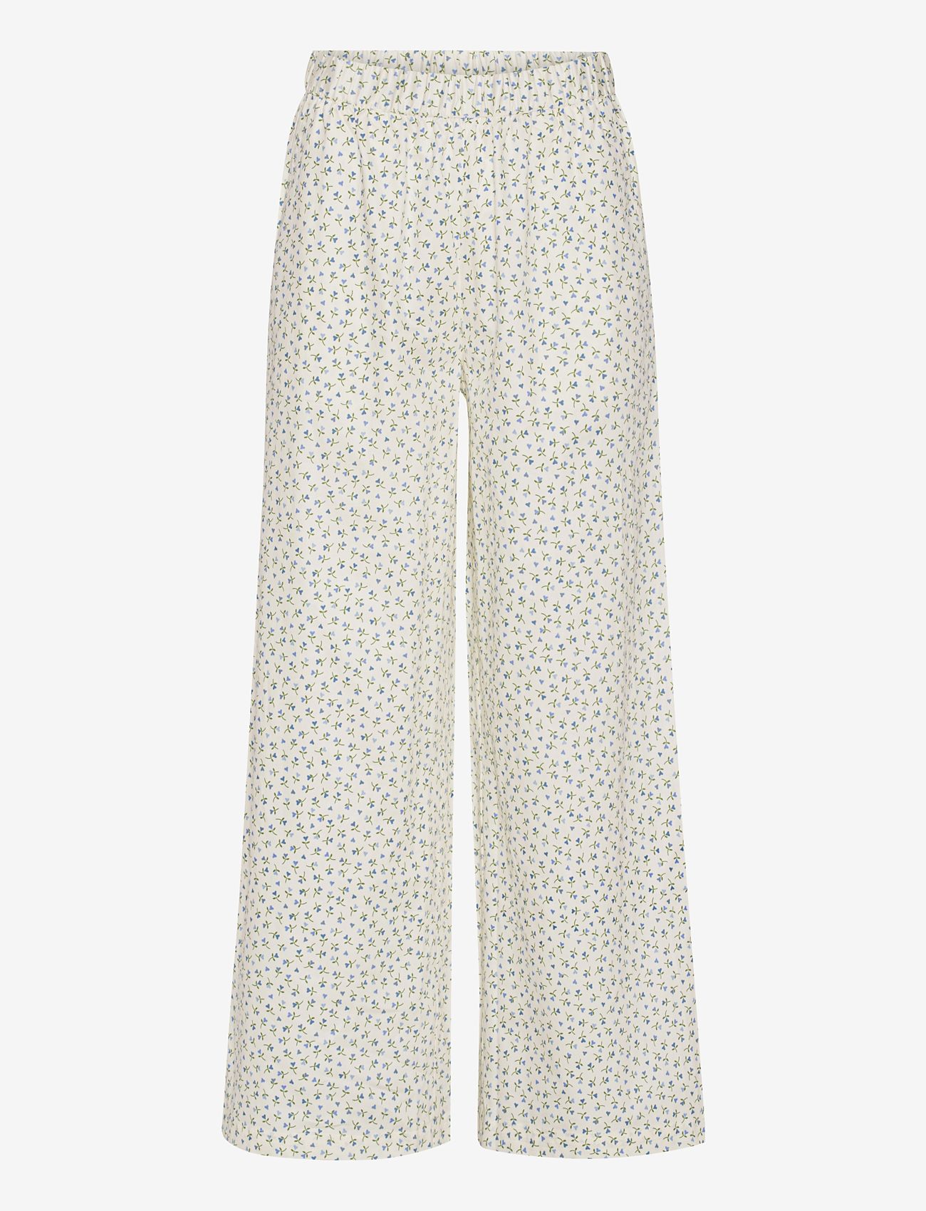 finenord - Pyjamasbyxor - pyjamasbyxor - love flower blue - 0