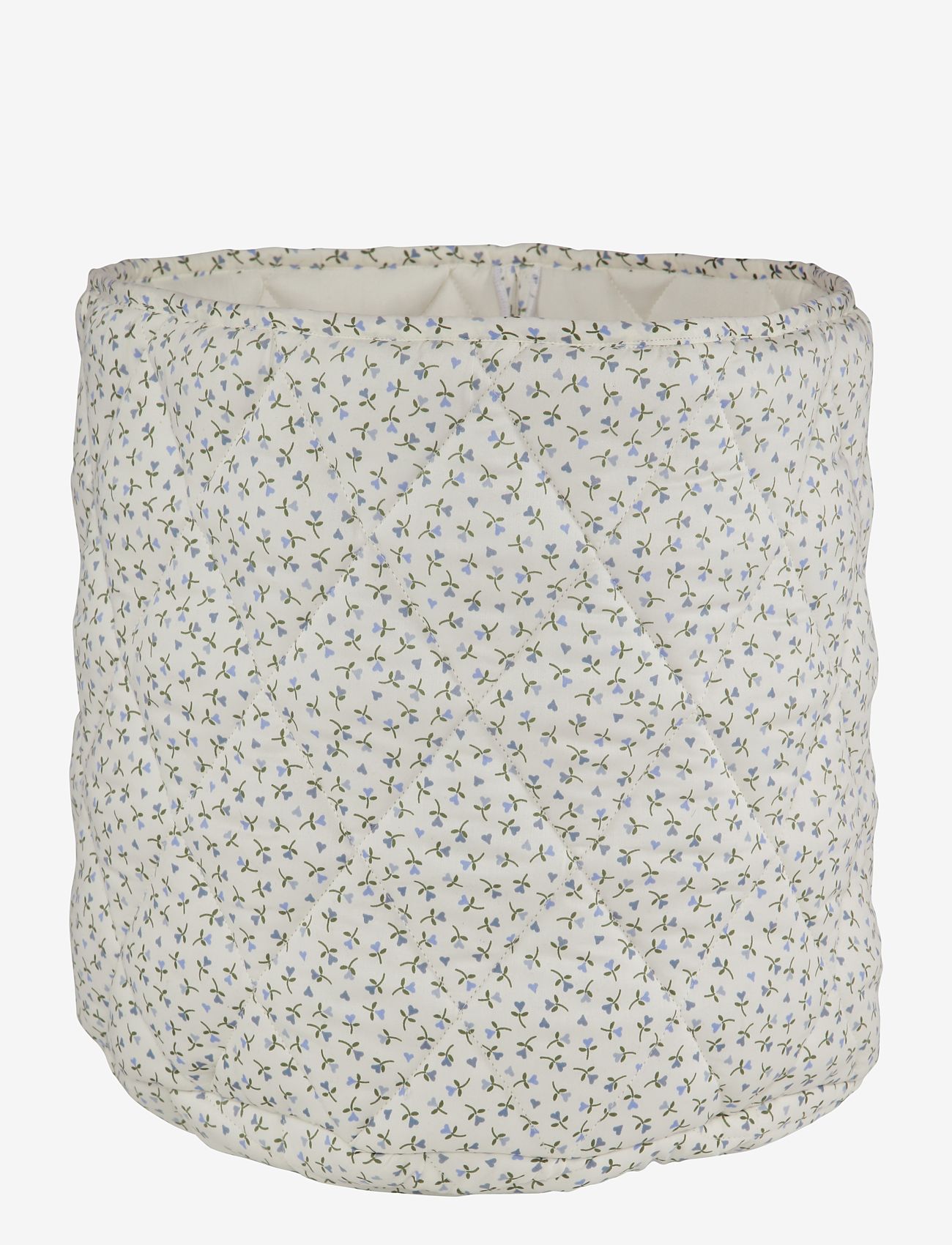 finenord - Quilted opbevaringskurv - opbevaringskurve - love flower blue - 0