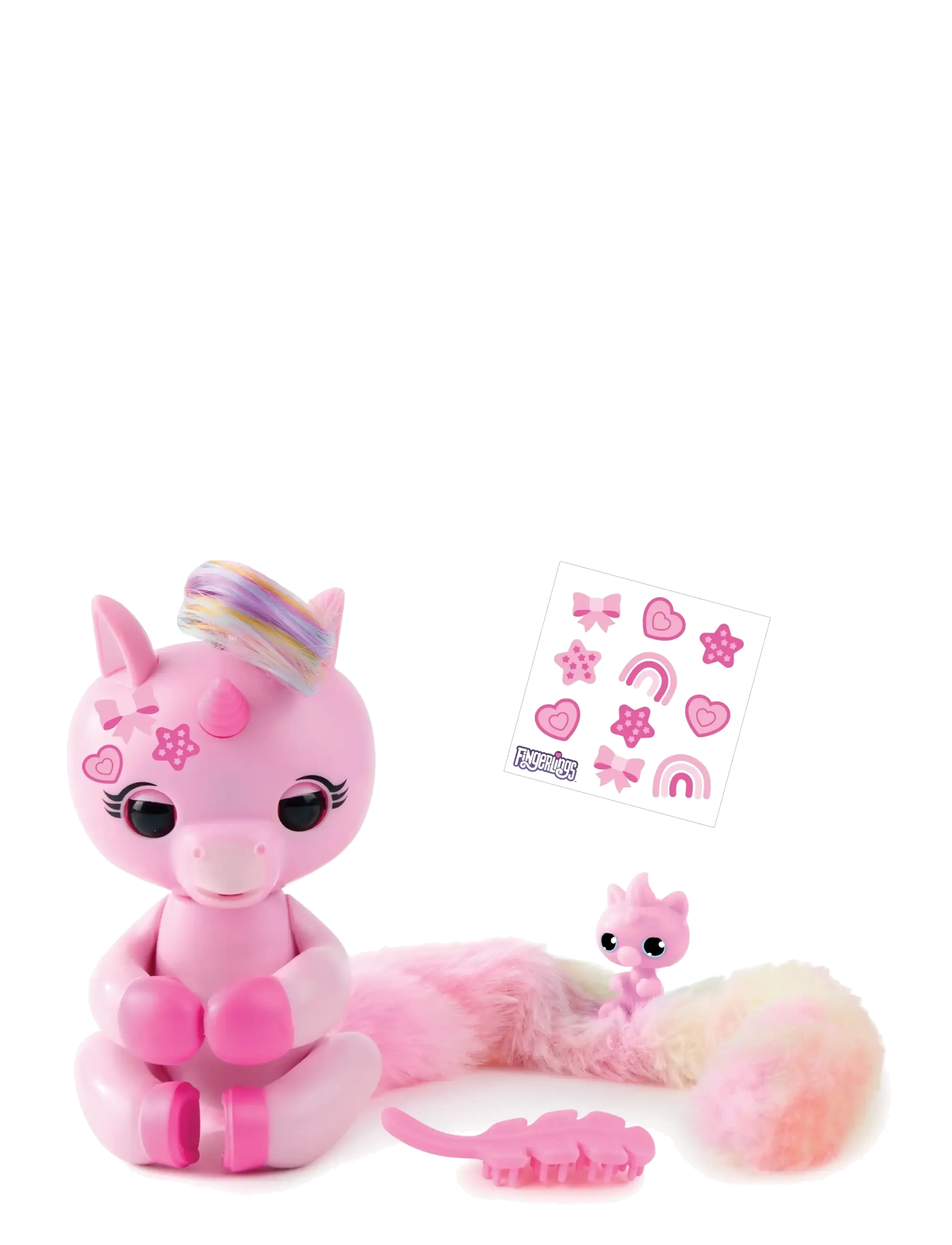 Fingerlings Snuggle Tails - Unicorn - Interaktiva djur & Robotar - PINK / pink/rose