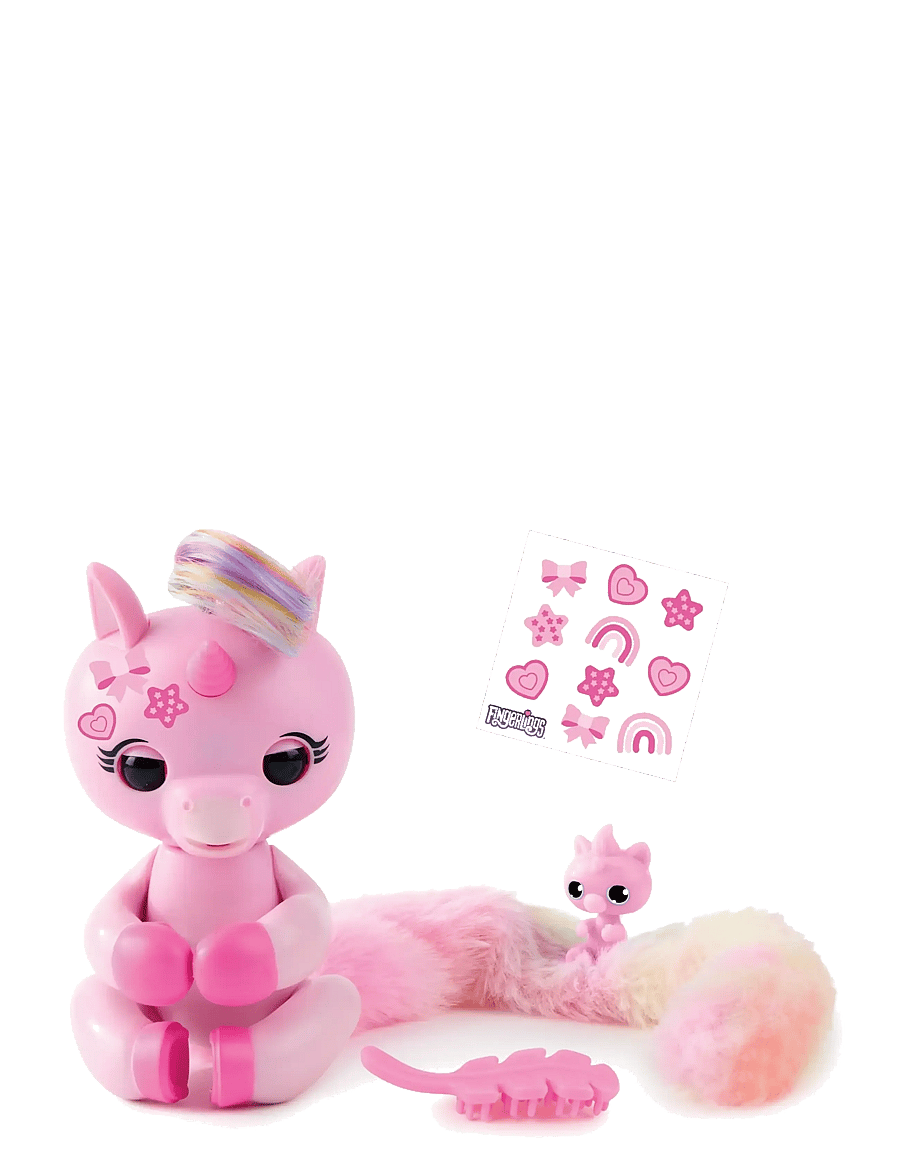 Fingerlings - Snuggle Tails - Unicorn - interaktiva djur - pink - 1