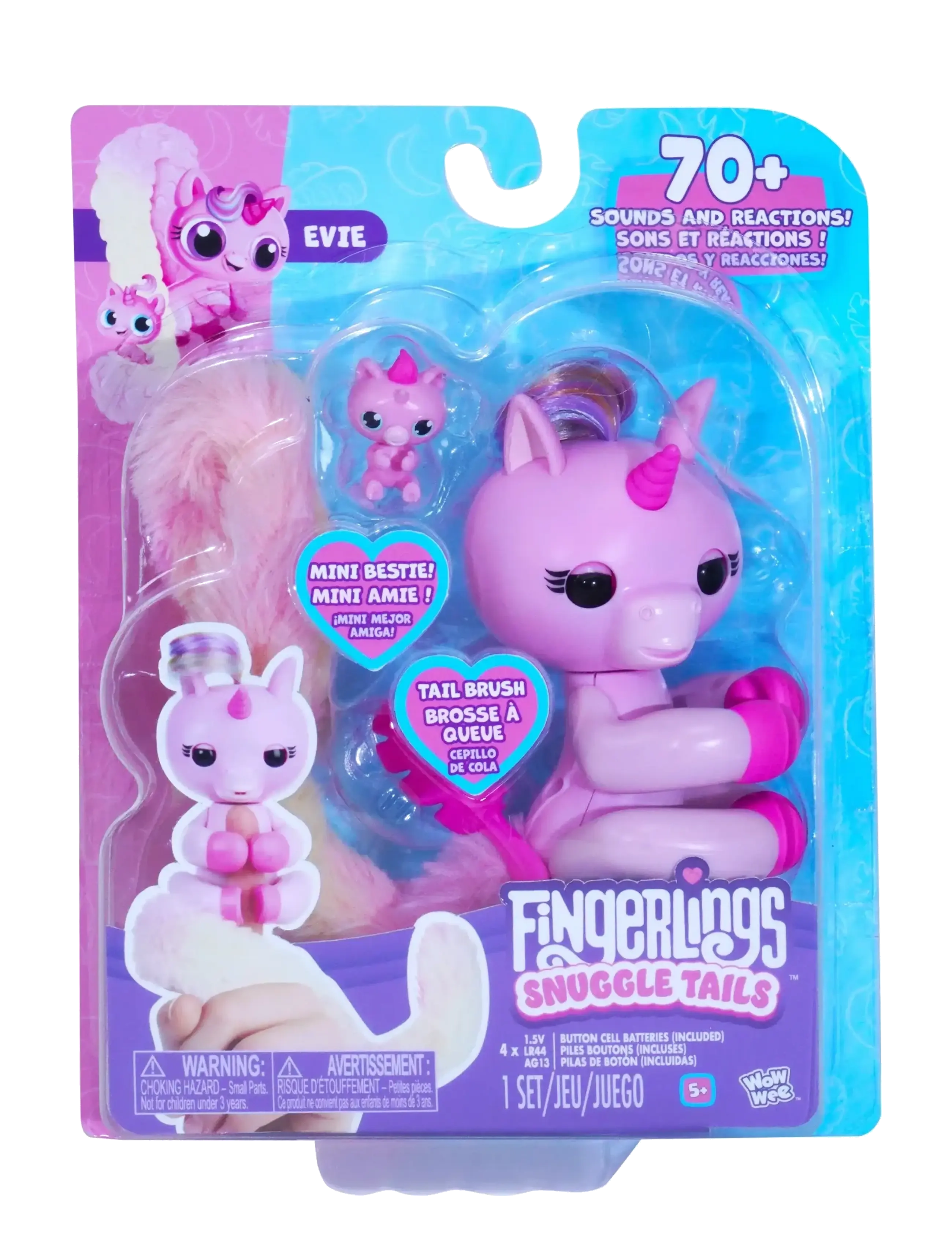 Fingerlings - Snuggle Tails - Unicorn - interaktive dyr - pink - 2