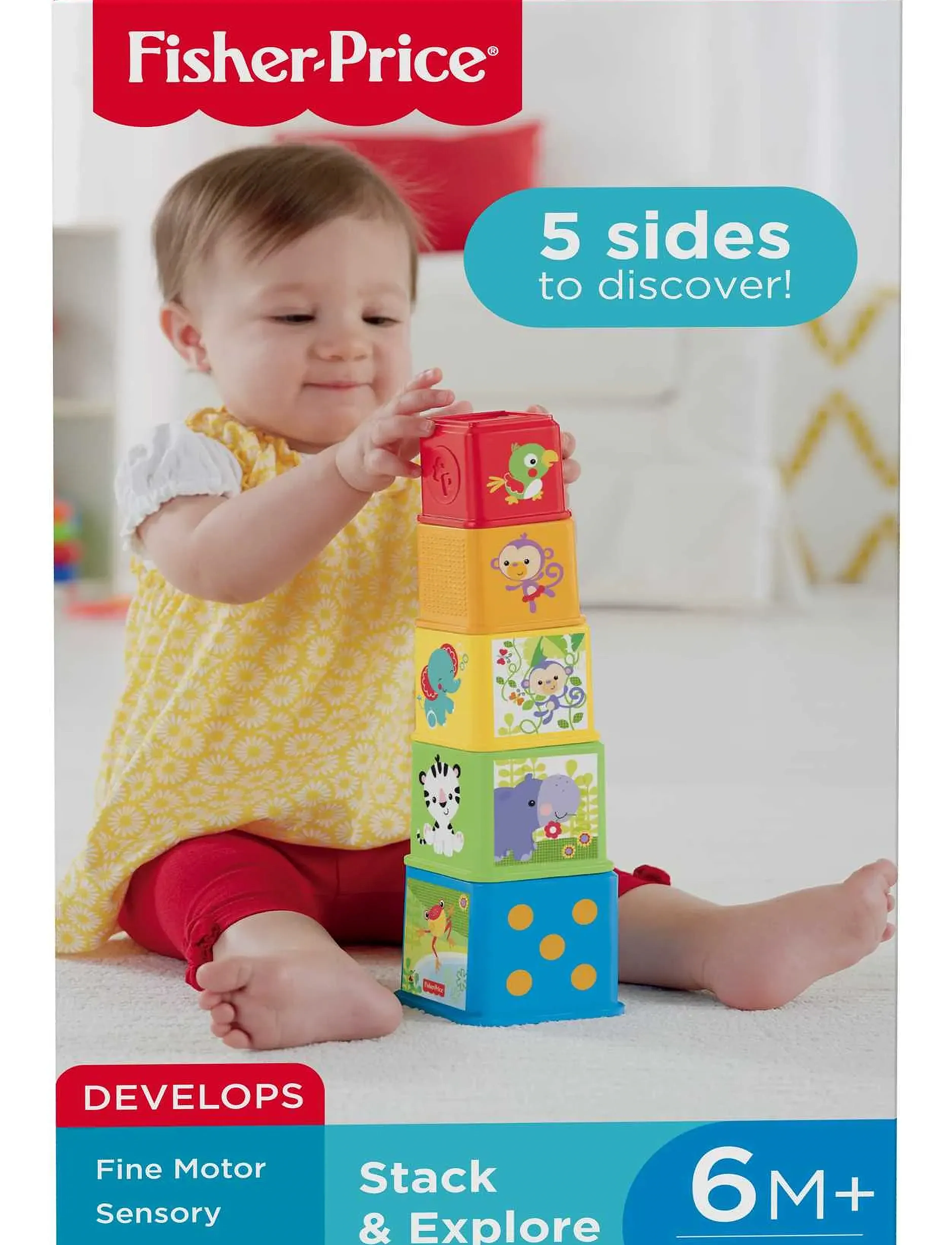 Fisher-Price - Stack & Explore Blocks - lowest prices - multi color - 5