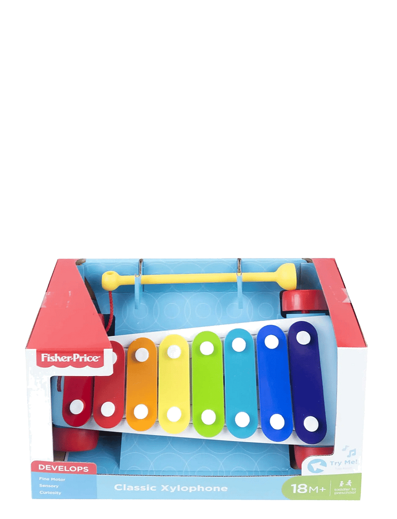 Fisher-Price - Classic Xylophone Toddler Pretend Musical Instrument Pull Toy - hljóðfæri - multi color - 4