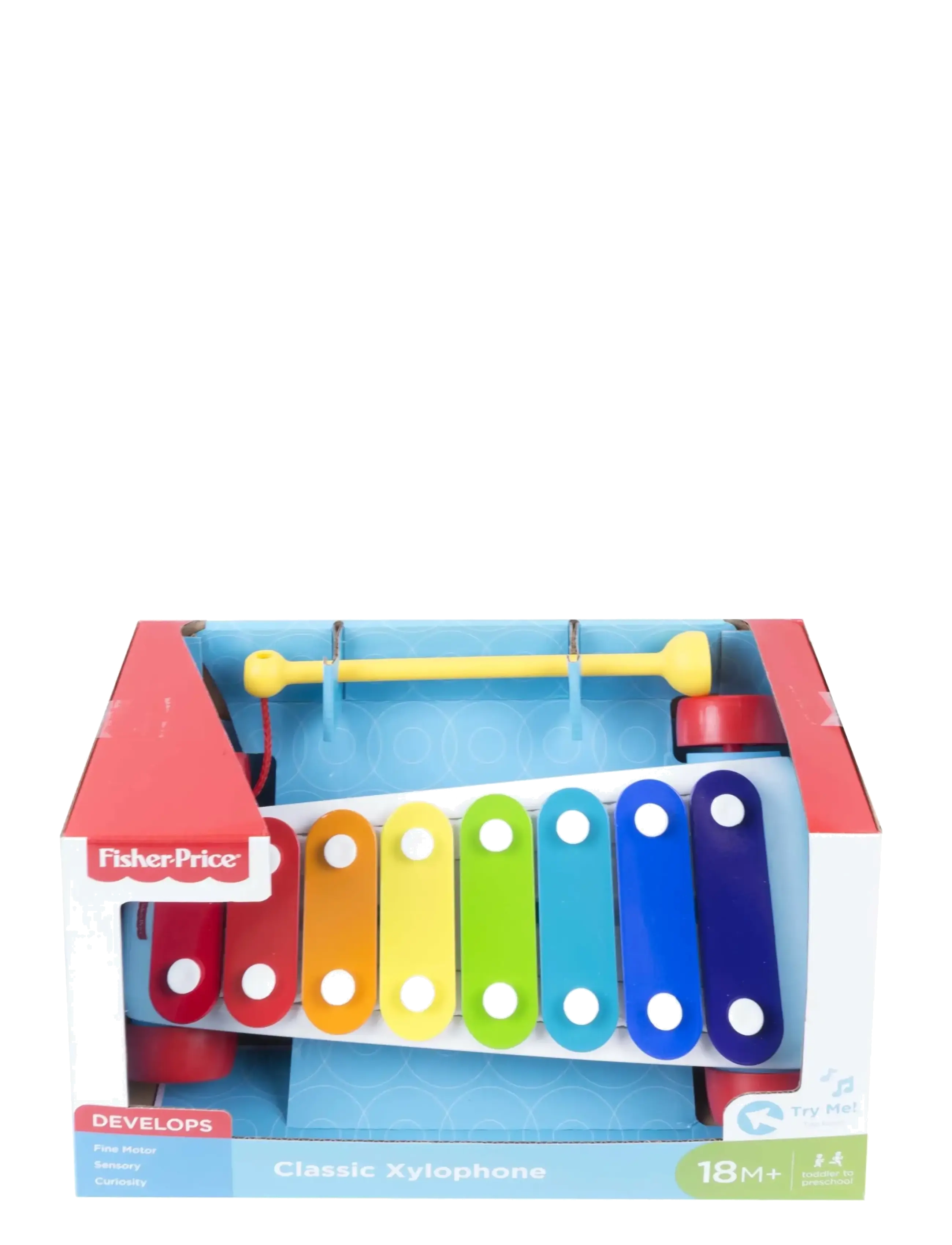 Fisher-Price - Classic Xylophone Toddler Pretend Musical Instrument Pull Toy - hljóðfæri - multi color - 4
