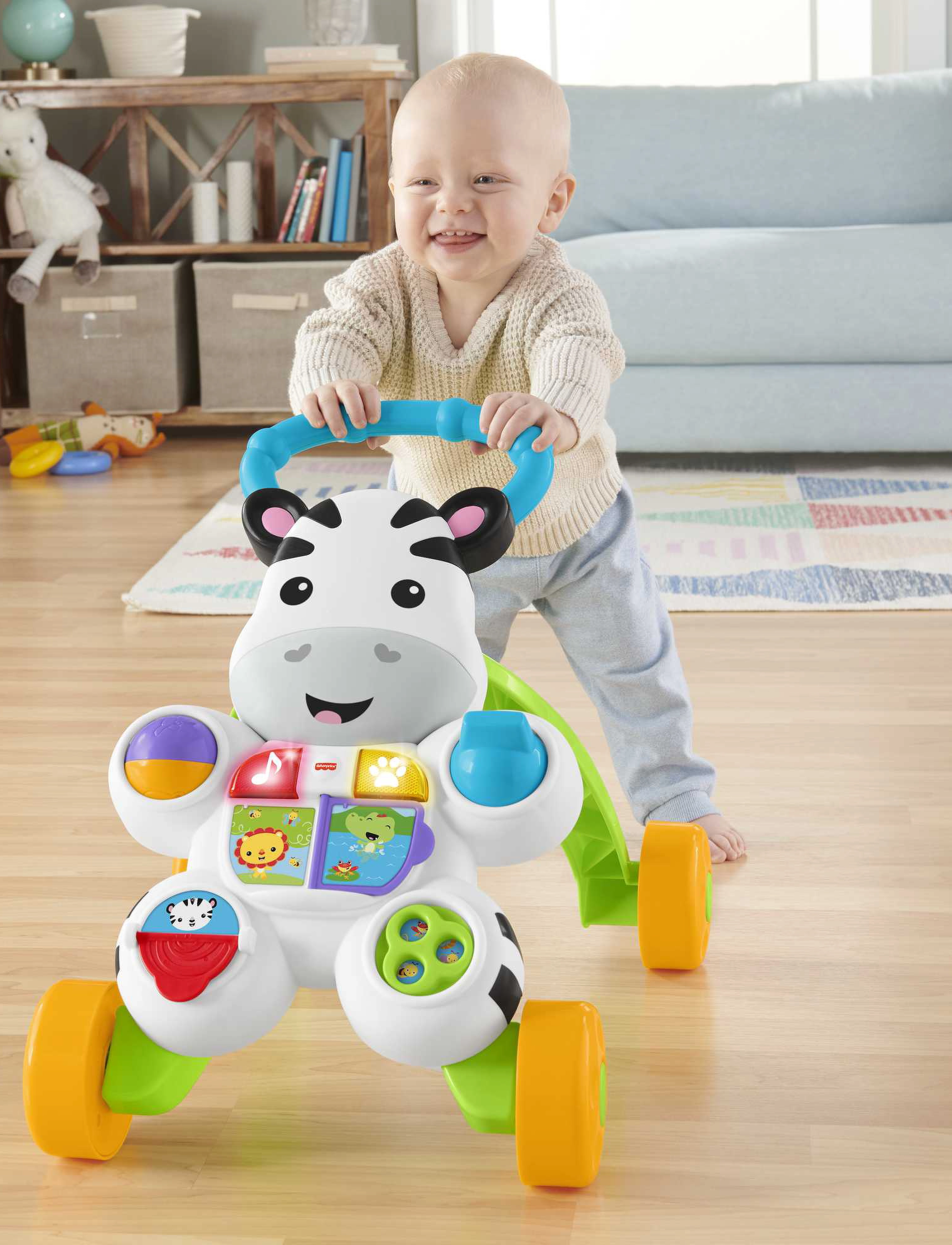 Fisher-Price - Learn with Me Zebra Walker French Edition - gåstoler - multi color - 5