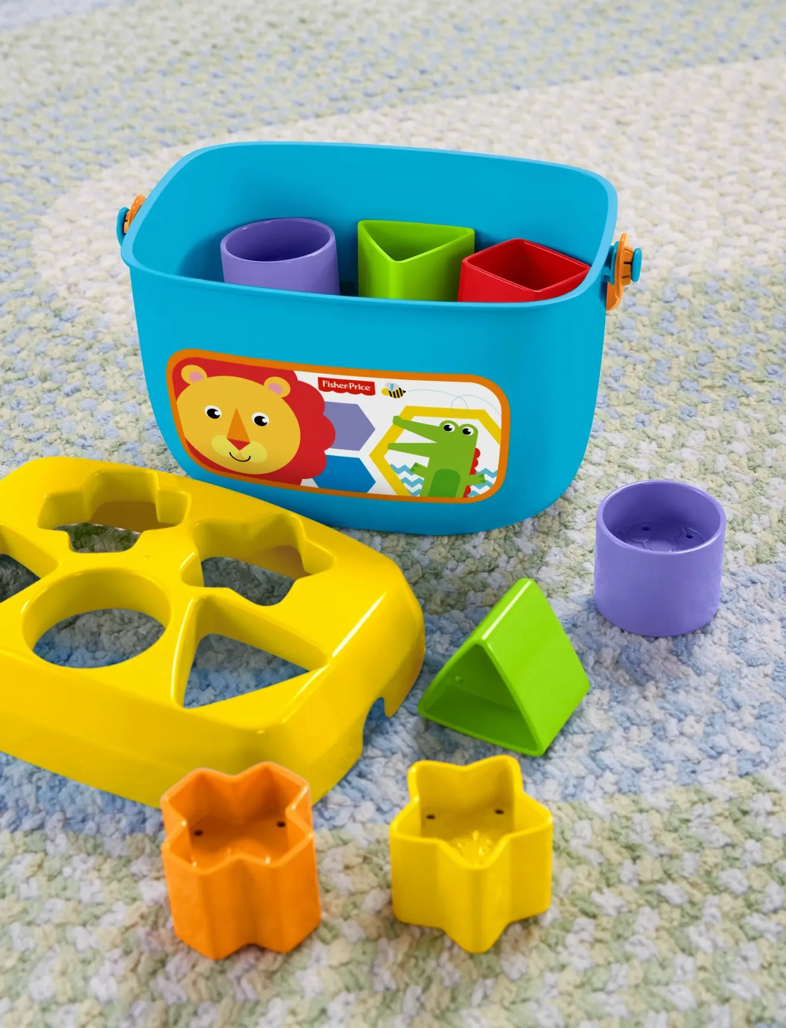 Fisher-Price Baby’s First Blocks Shape-Sorting Toy, Set Of 10, For Infants 6+ Months, One Size, Blue, Educational Legetøj > Sorting Box Toy, Børn