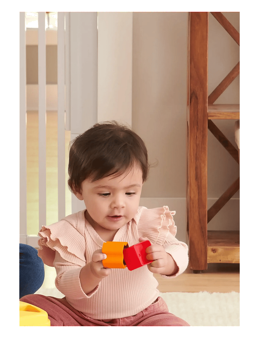 Fisher-Price - Baby’s First Blocks Shape-Sorting Toy, Set of 10, for Infants 6+ Months - flokkunarbox leikfanga - multi color - 5