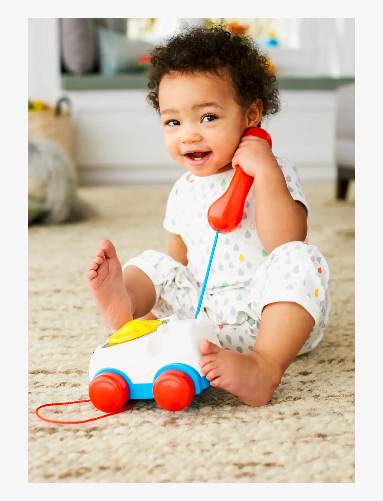 Fisher-Price - Chatter Telephone Baby and Toddler Pull Toy Phone with Rotary Dial - træklegetøj - multi color - 2