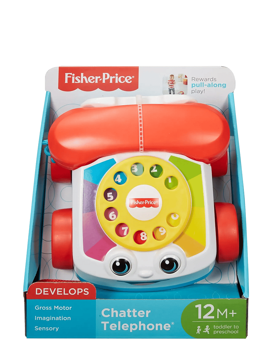 Fisher-Price - Chatter Telephone Baby and Toddler Pull Toy Phone with Rotary Dial - madalaimad hinnad - multi color - 5