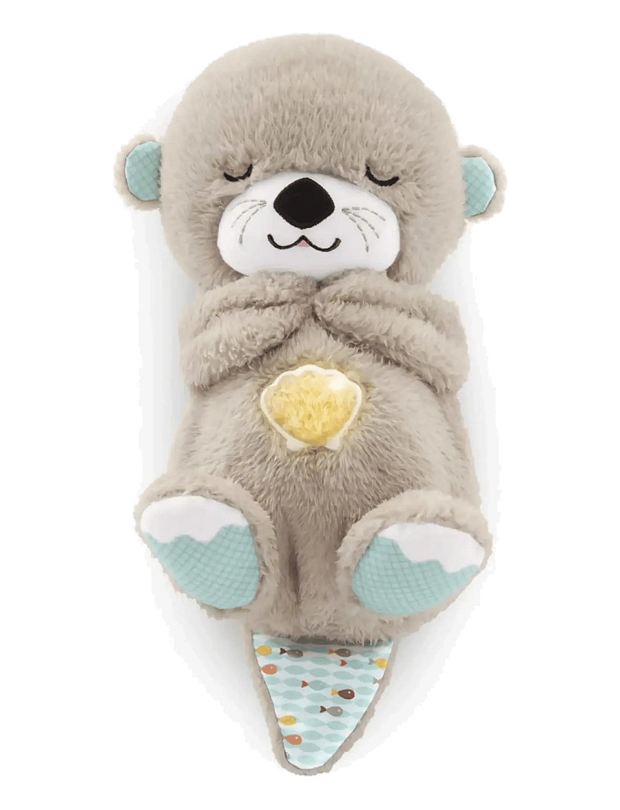 Fisher-Price - Soothe 'n Snuggle Otter, Plush Baby Toy, Sound Machine with Breathing Motion - pluszowe zabawki muzyczne - multi color - 0