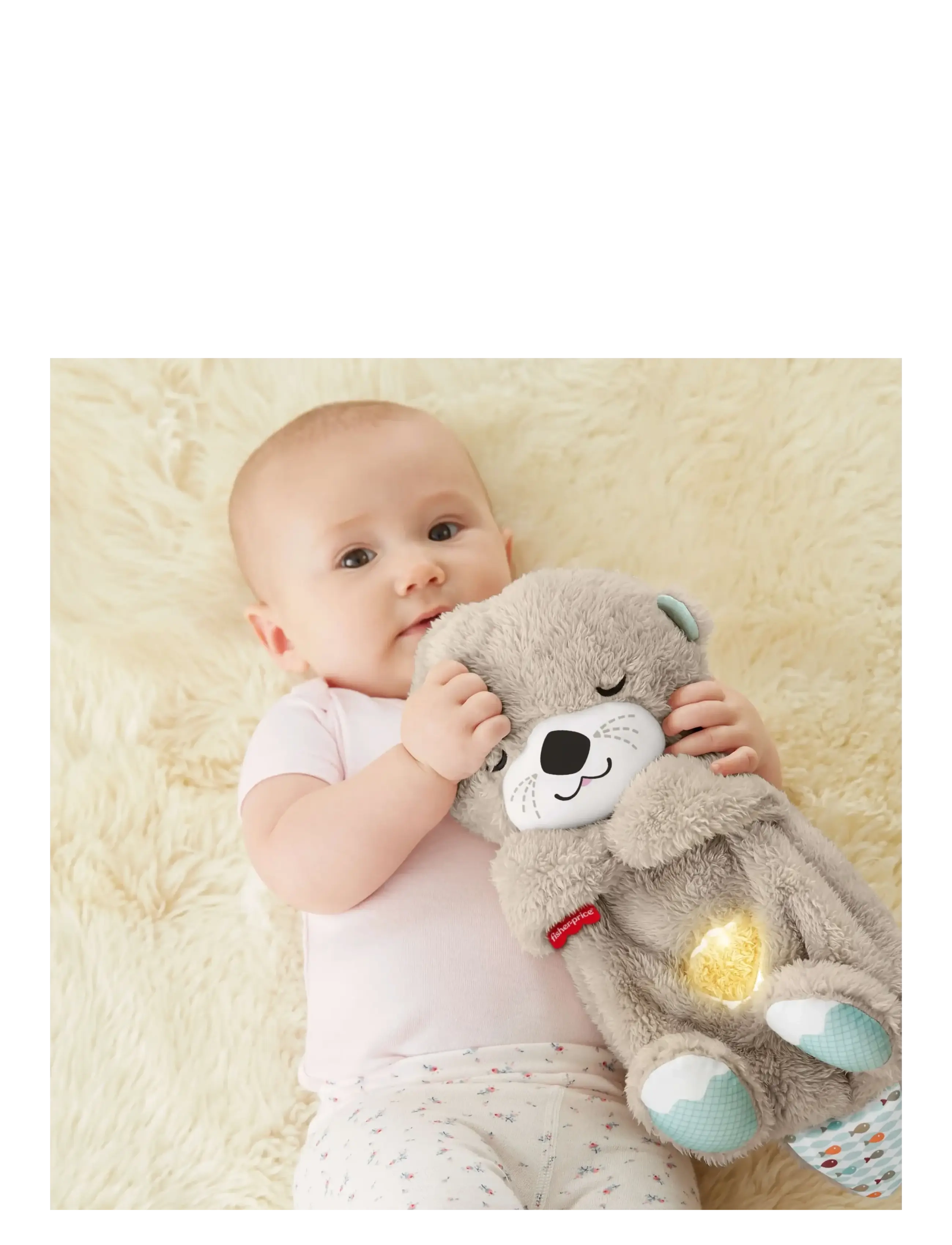 Fisher-Price - Soothe 'n Snuggle Otter, Plush Baby Toy, Sound Machine with Breathing Motion - babylegetøj - multi color - 1