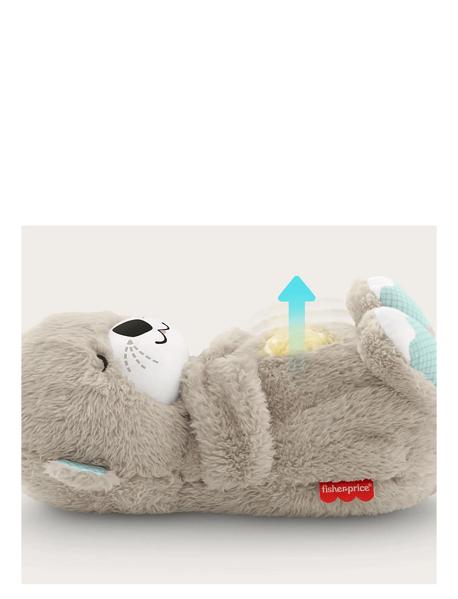 Fisher-Price - Soothe 'n Snuggle Otter, Plush Baby Toy, Sound Machine with Breathing Motion - pluszowe zabawki muzyczne - multi color - 2