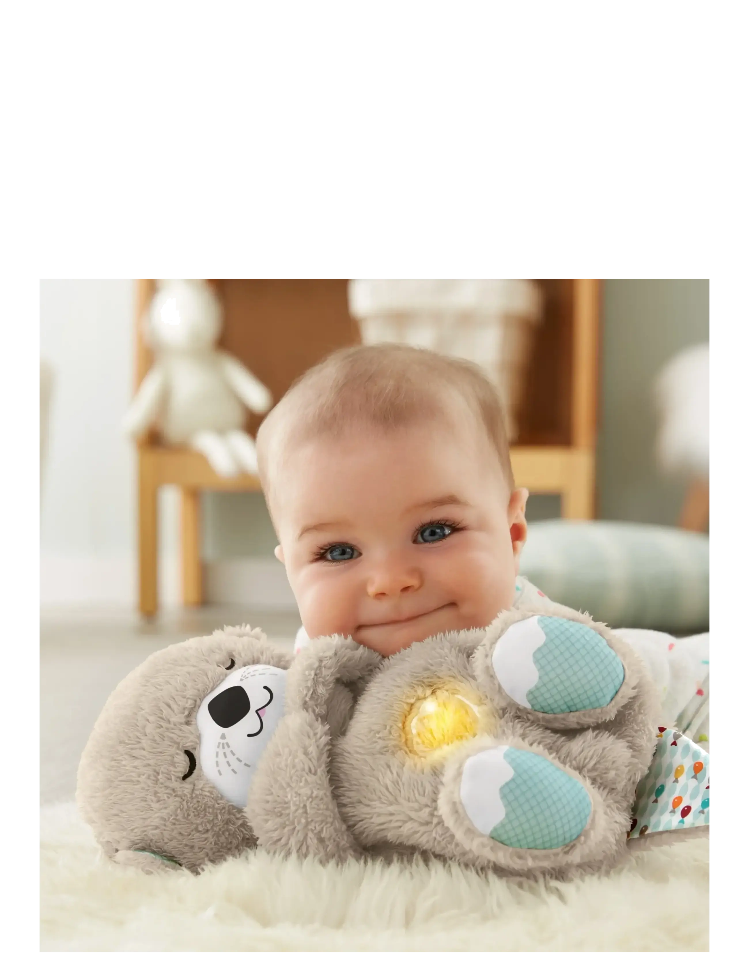 Fisher-Price - Soothe 'n Snuggle Otter, Plush Baby Toy, Sound Machine with Breathing Motion - babylegetøj - multi color - 3